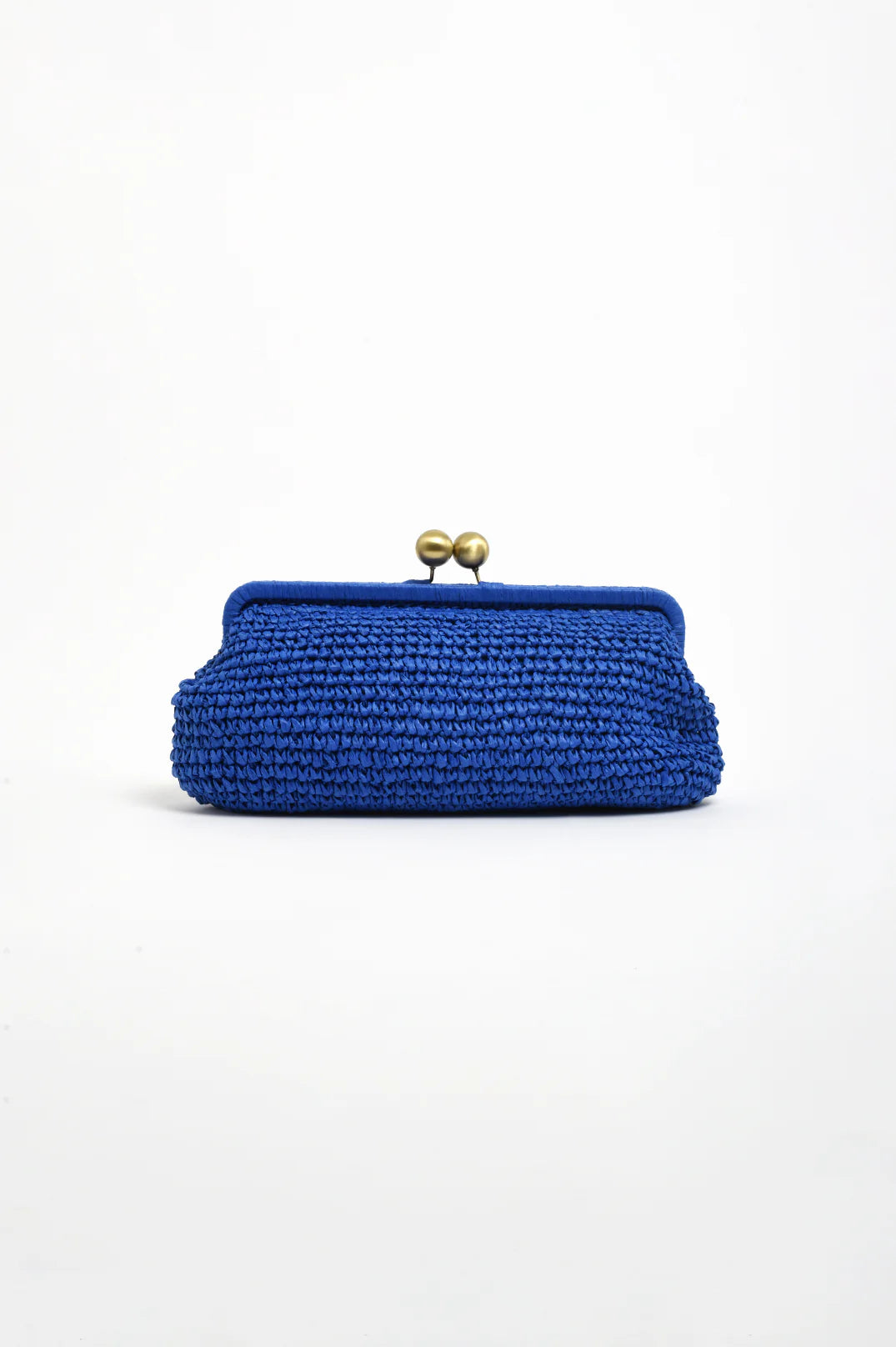 Adorne Clip Top Elongated Clutch - Cobalt