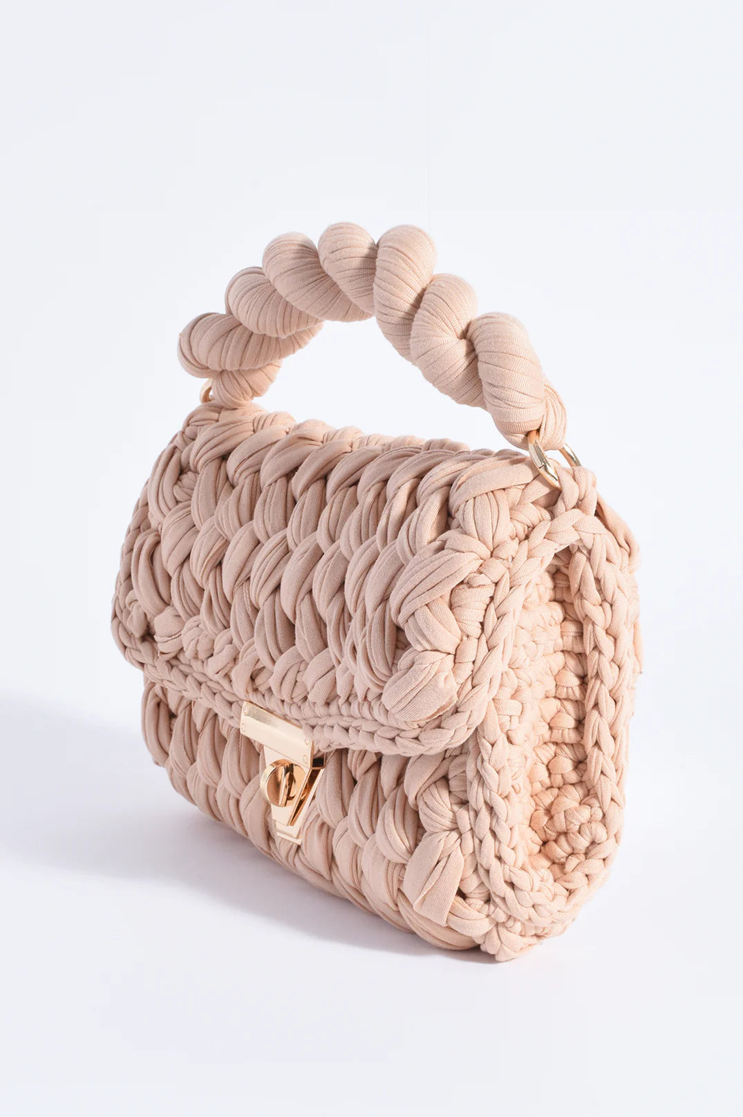 Adorne Annabel Plaited Handbag - Nude