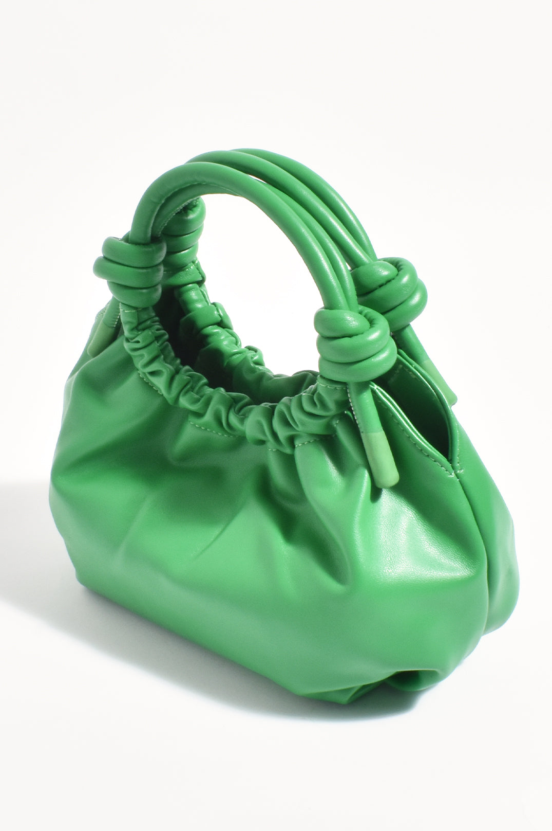 Adorne Knotted Handle Slouchy Handbag - Green
