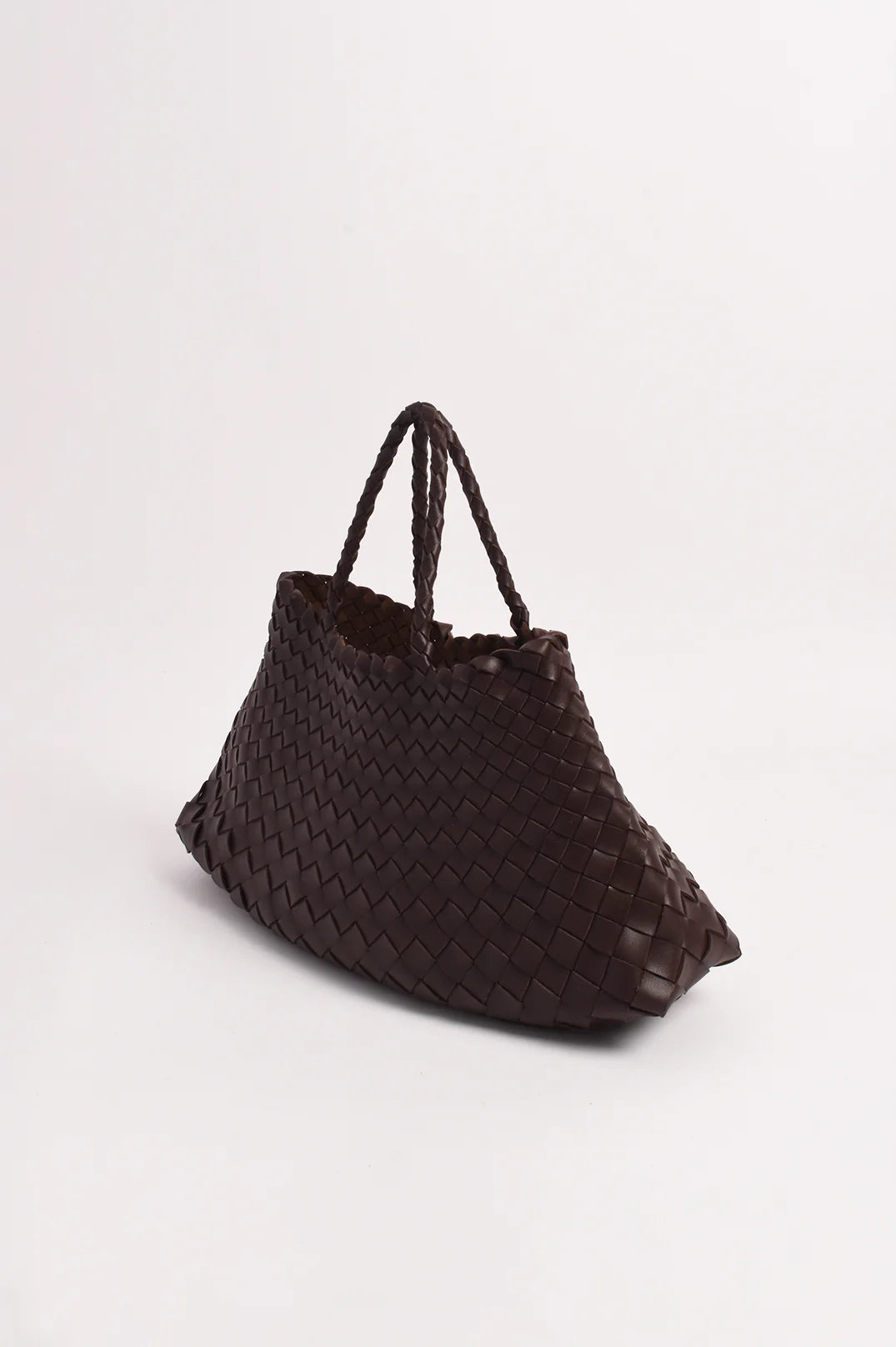 Adorne Rani Woven Fan Tote - Chocolate