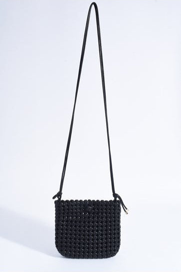 Adorne Mahlia Woven Small Bag - Black