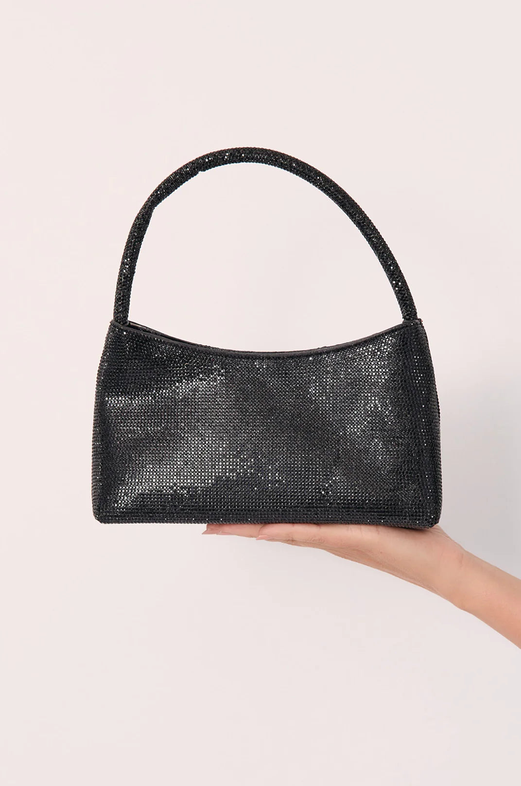 Adorne Astrid Handle Diamante Mini Bag - Black