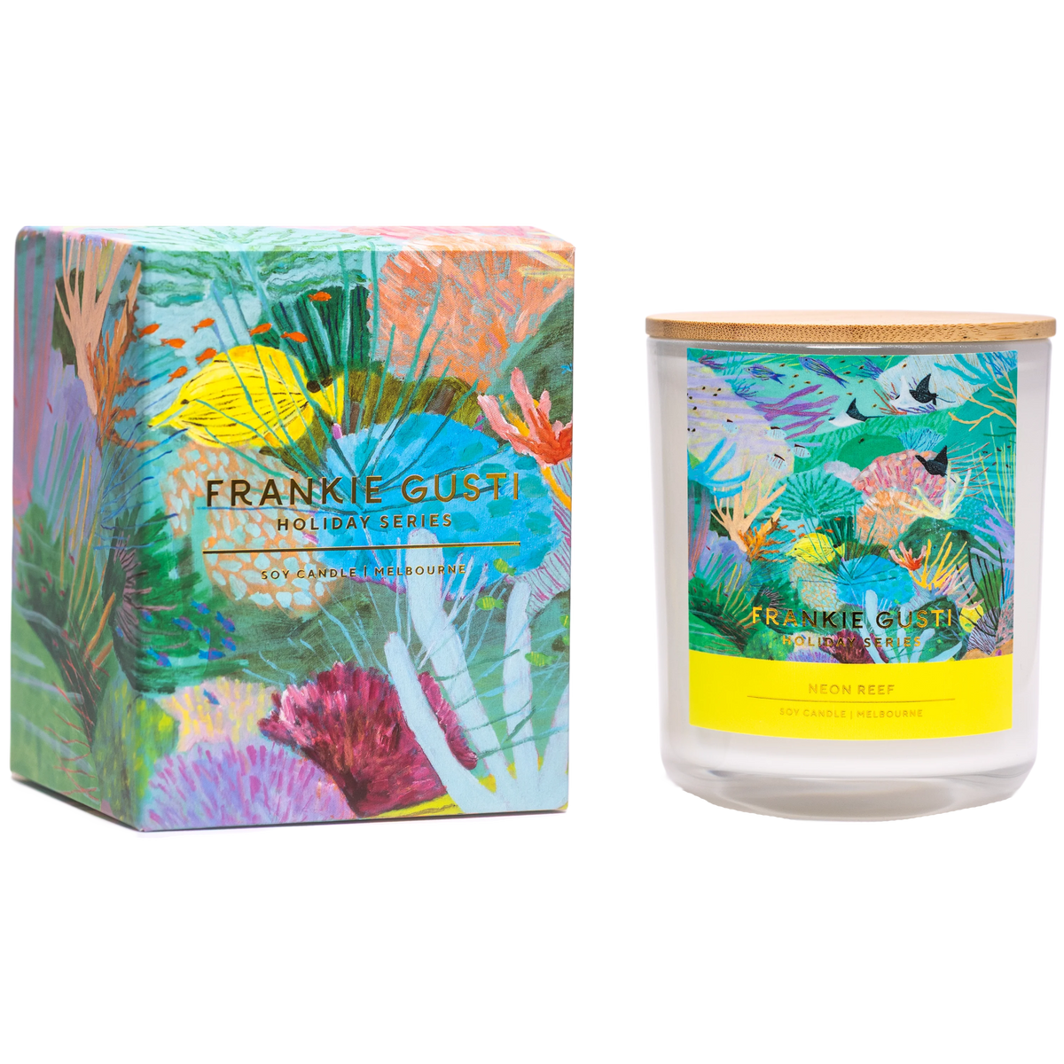 Frankie Gusti | Neon Reef | Janey Forbes | Holiday Series Candle