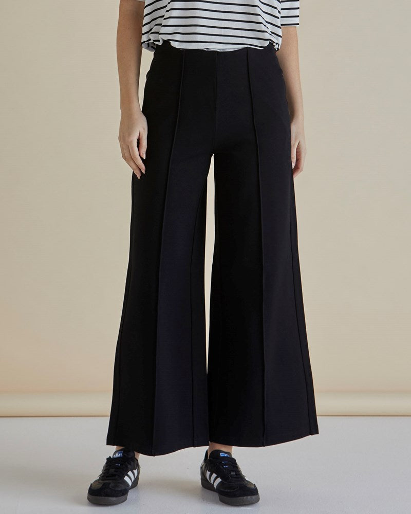 Betty Basics Elodie Wide Leg Ponte Pant - Black