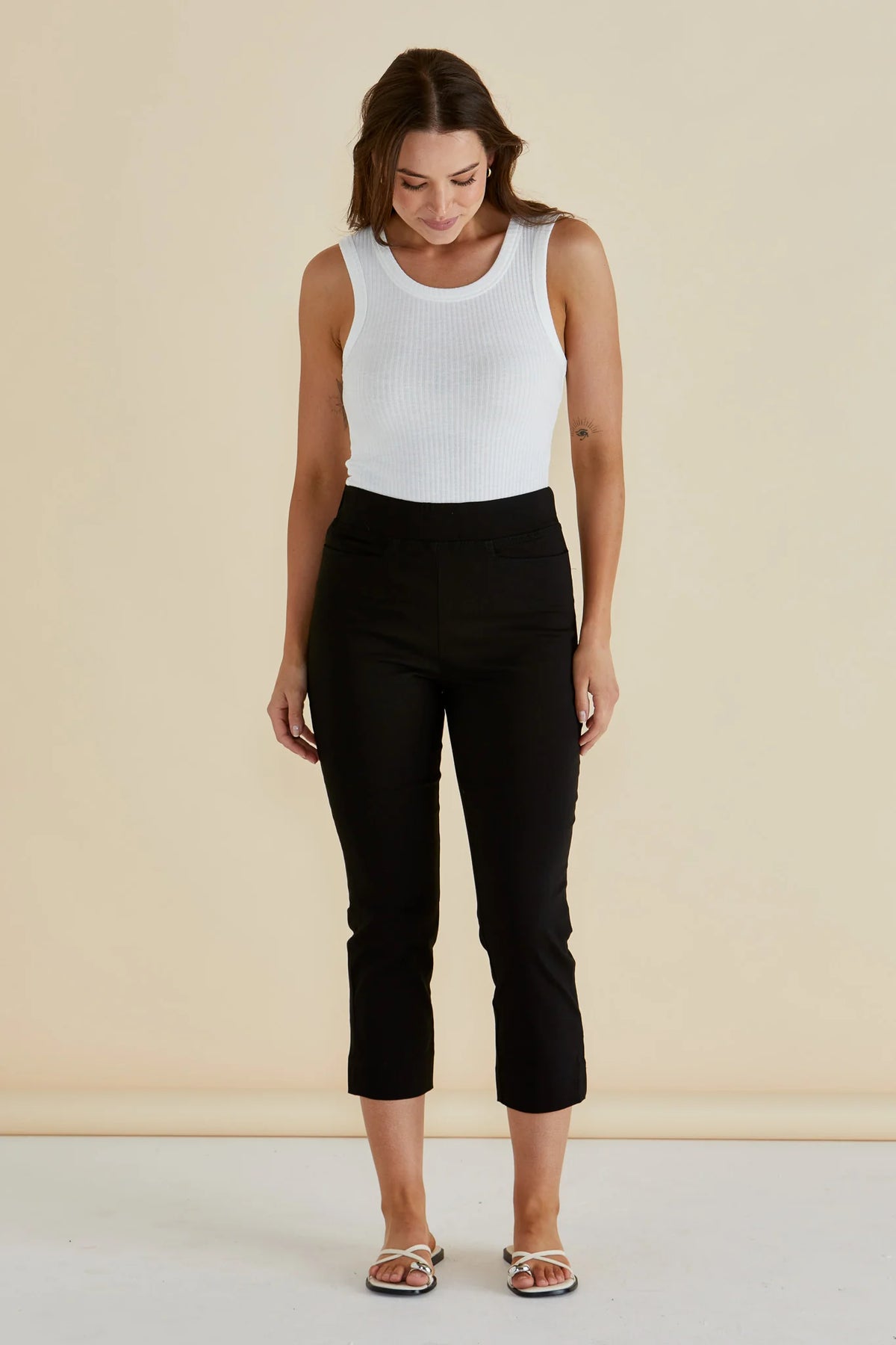 Betty Basics Francis Rib Tank - White
