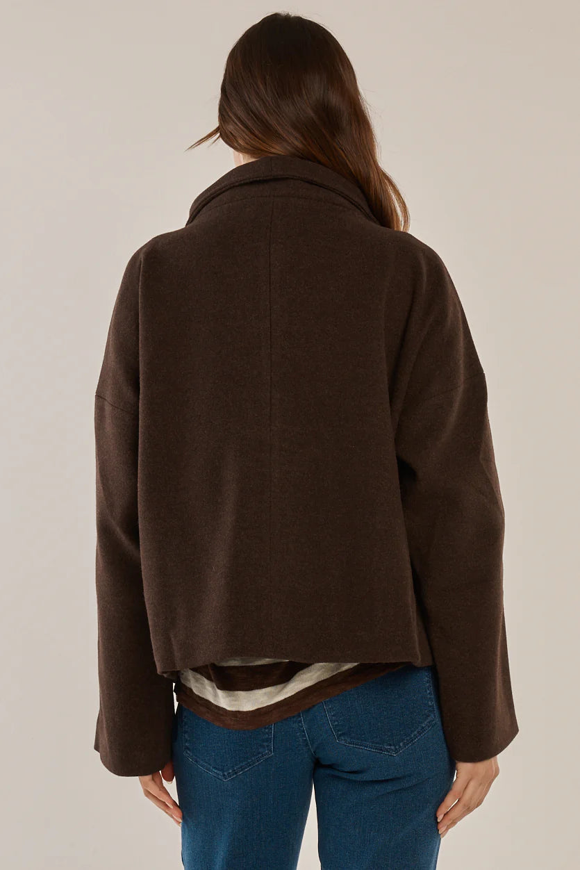 Betty Basics Prue Pea Coat - Chocolate