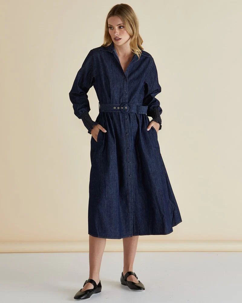 Betty Basics Denmark Denim Dress - Dark Ink
