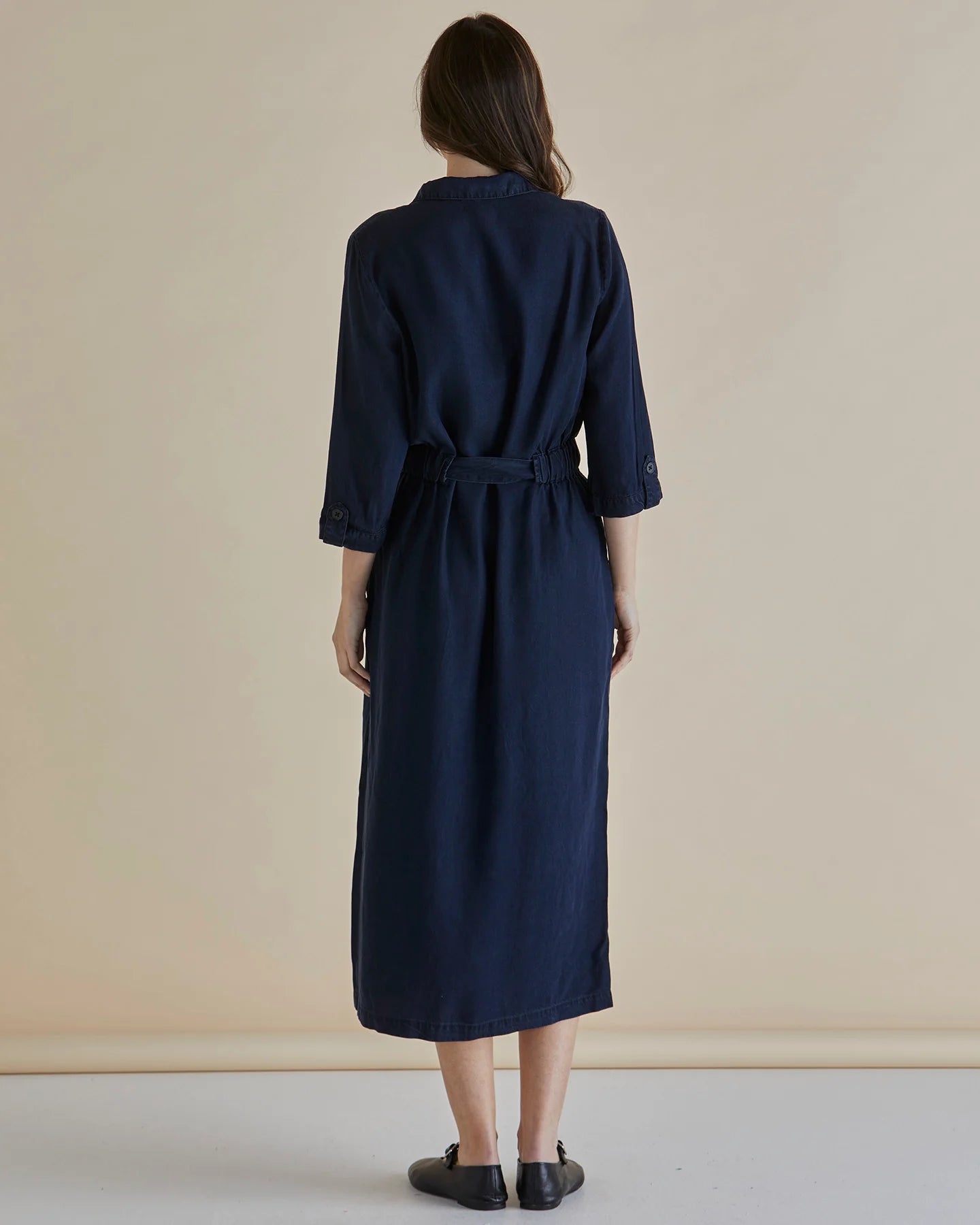 Betty Basics Shirt Dress - Dark Vintage Blue