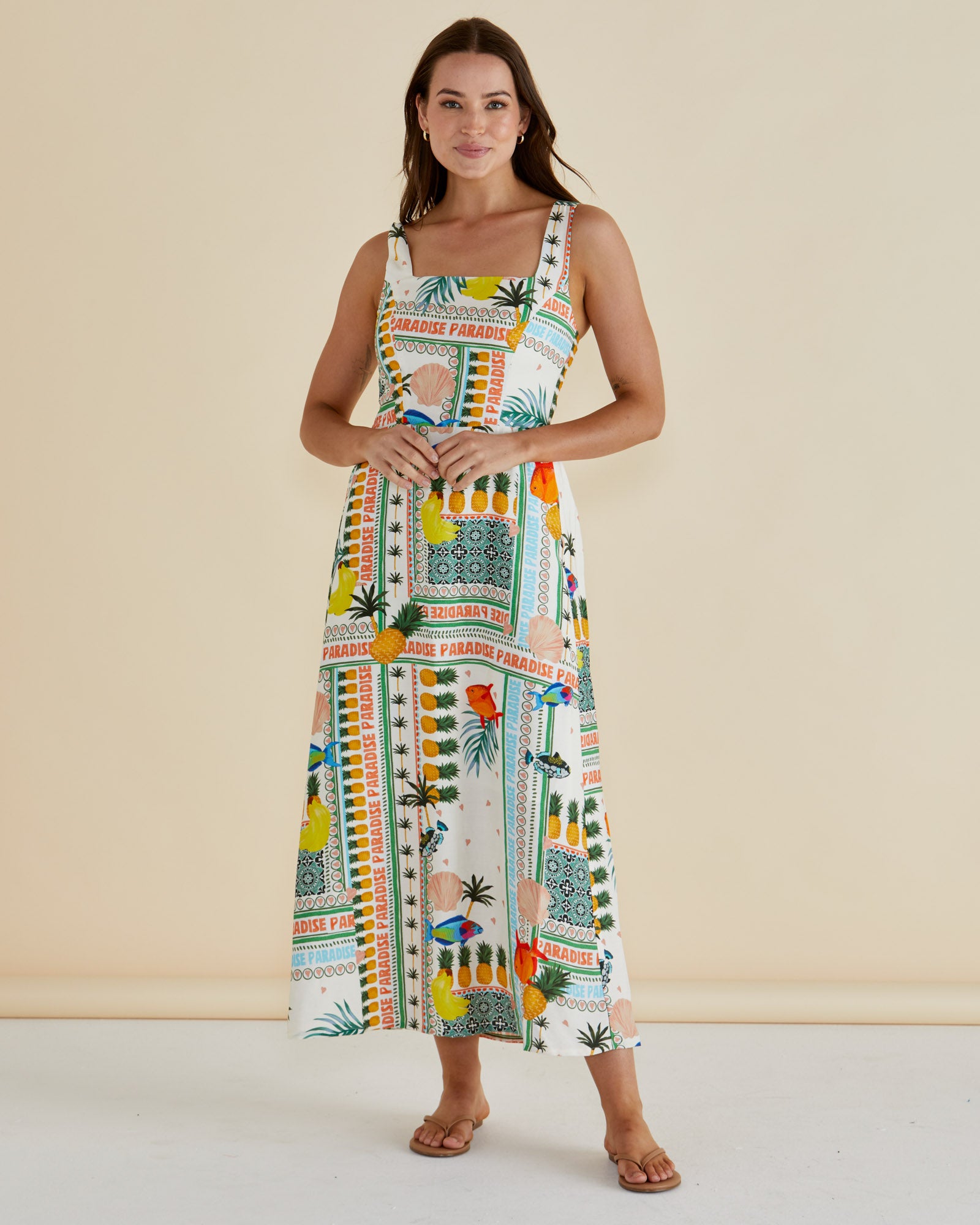 Betty Basics Tegan Midi Dress - Paradise Print