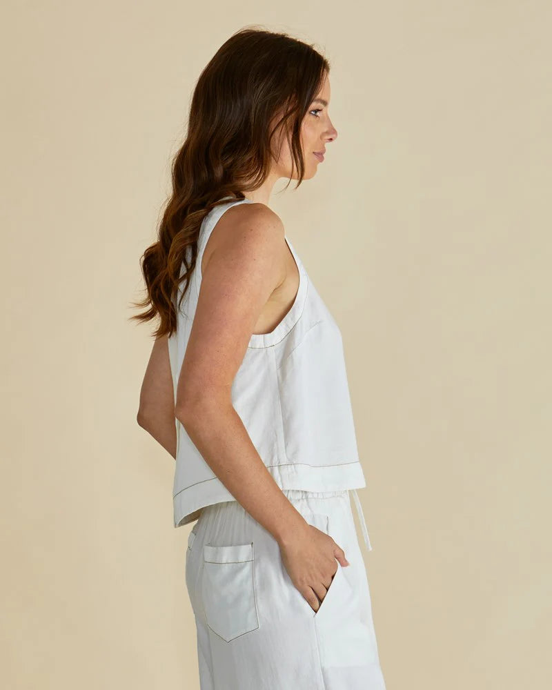 Betty Basics Copacabana Shell Top - White