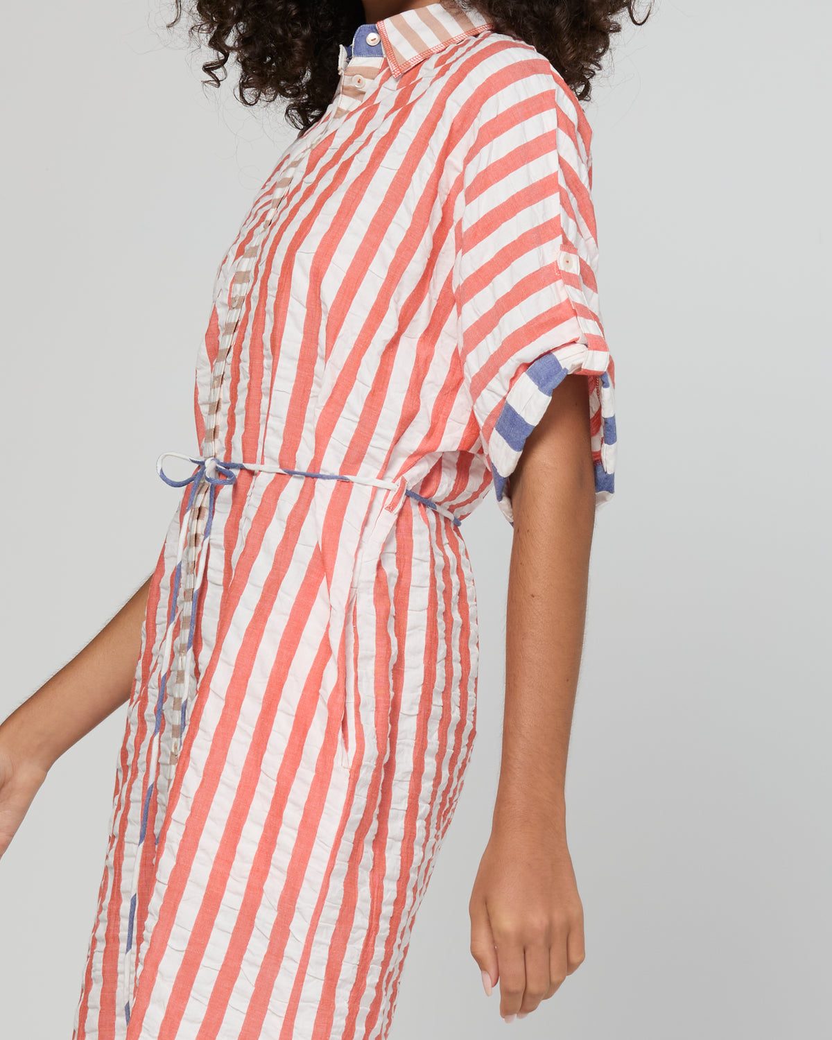 Boom Shankar Maui Shirt Dress - Watermelon Stripe