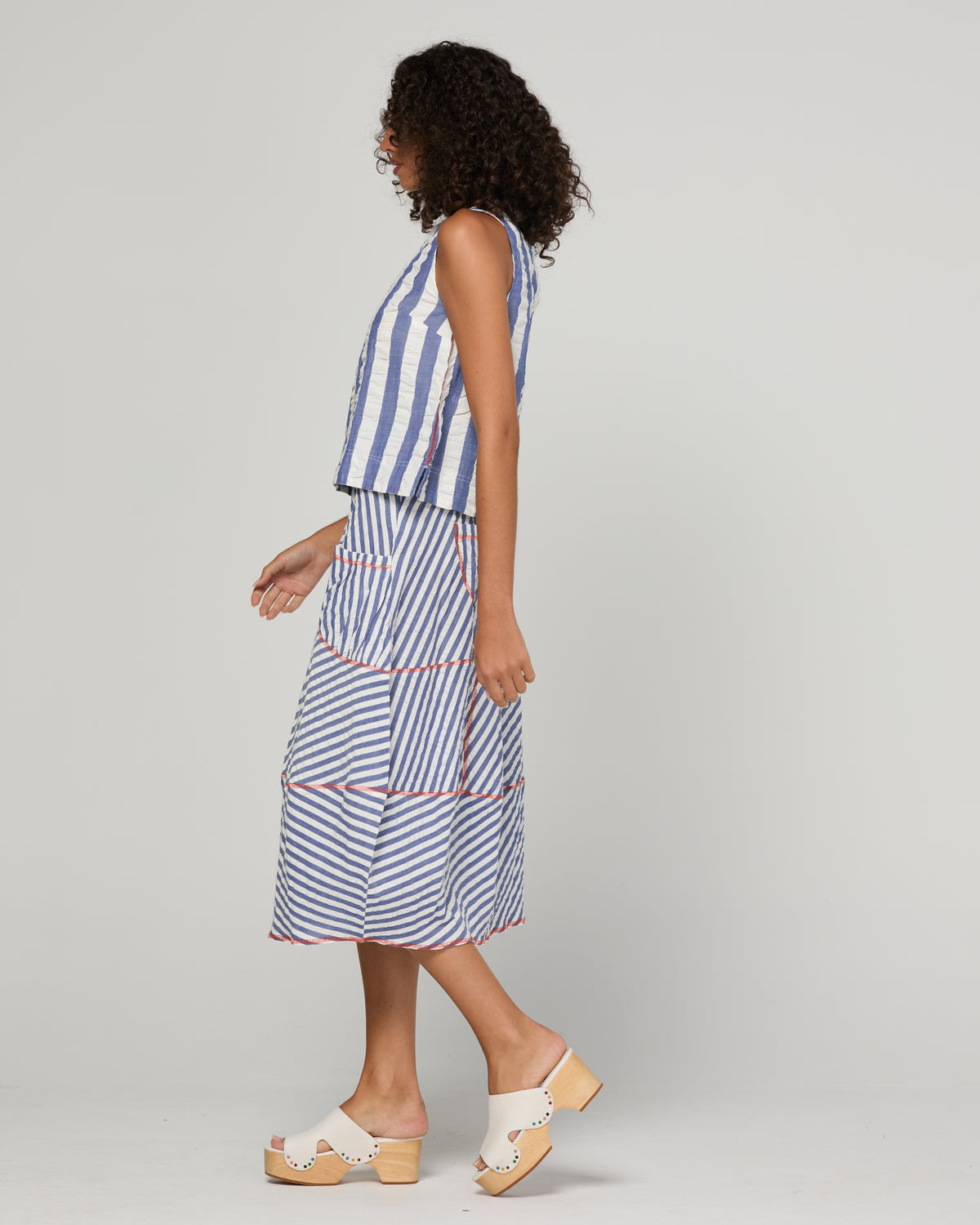 Boom Shankar Guru Skirt - Ocean Stripe