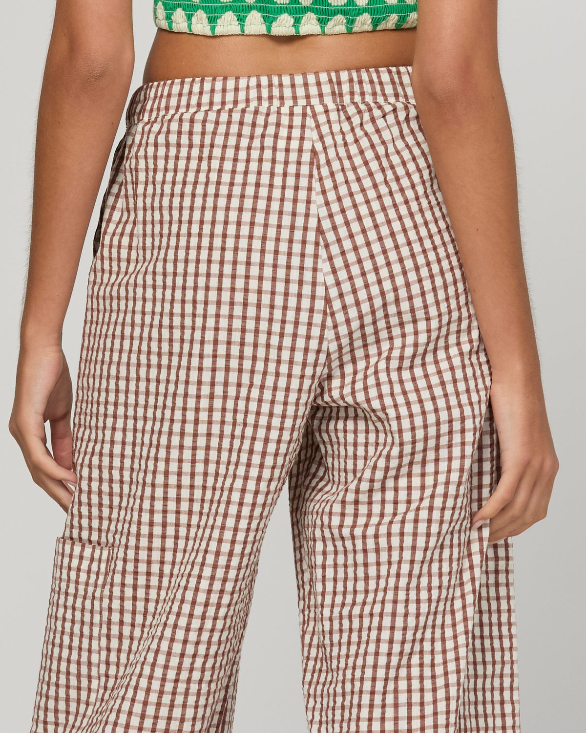Boom Shankar Evelina Pant - Cocoa Gingham