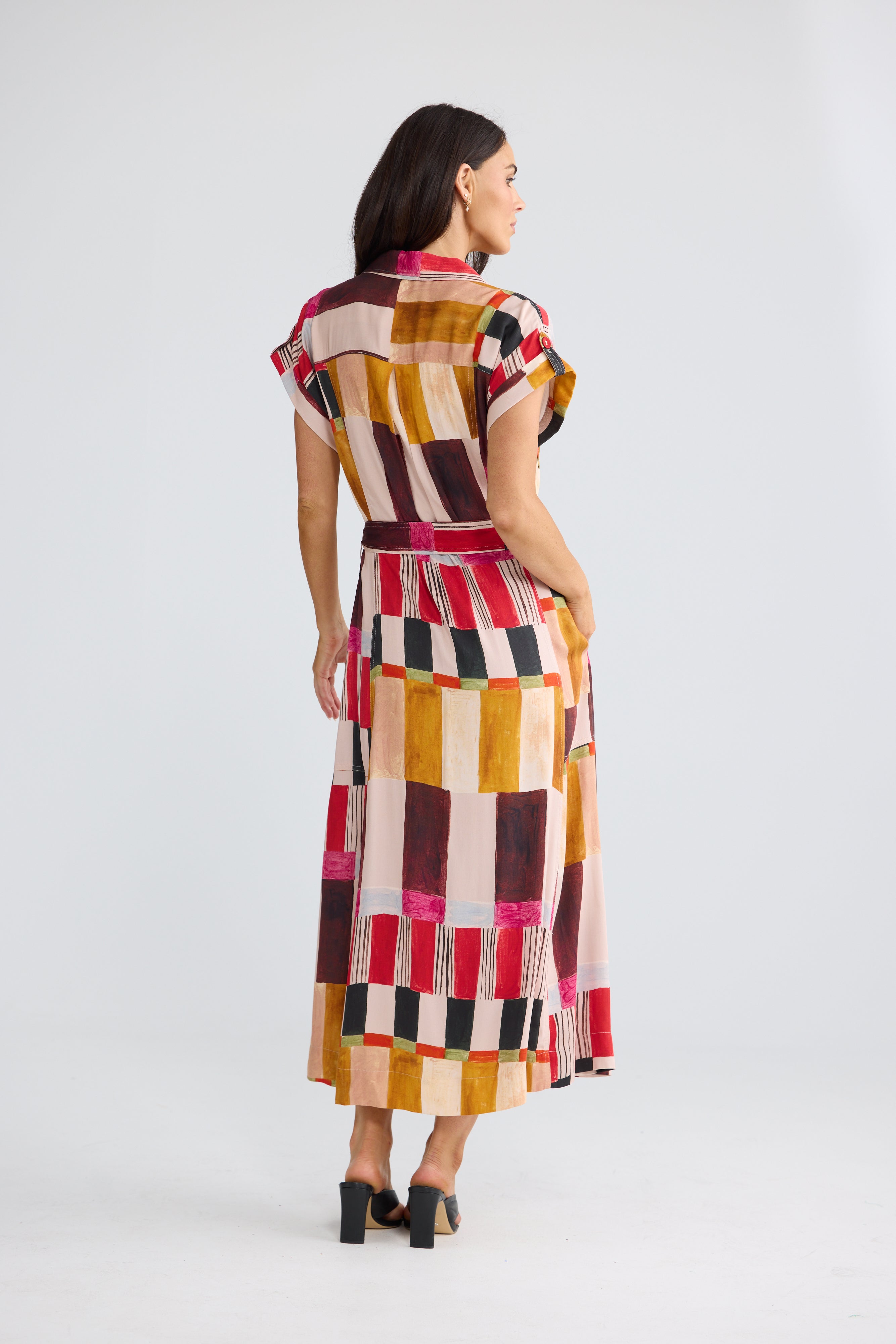 Brave & True Portia Dress - Painterly Geo