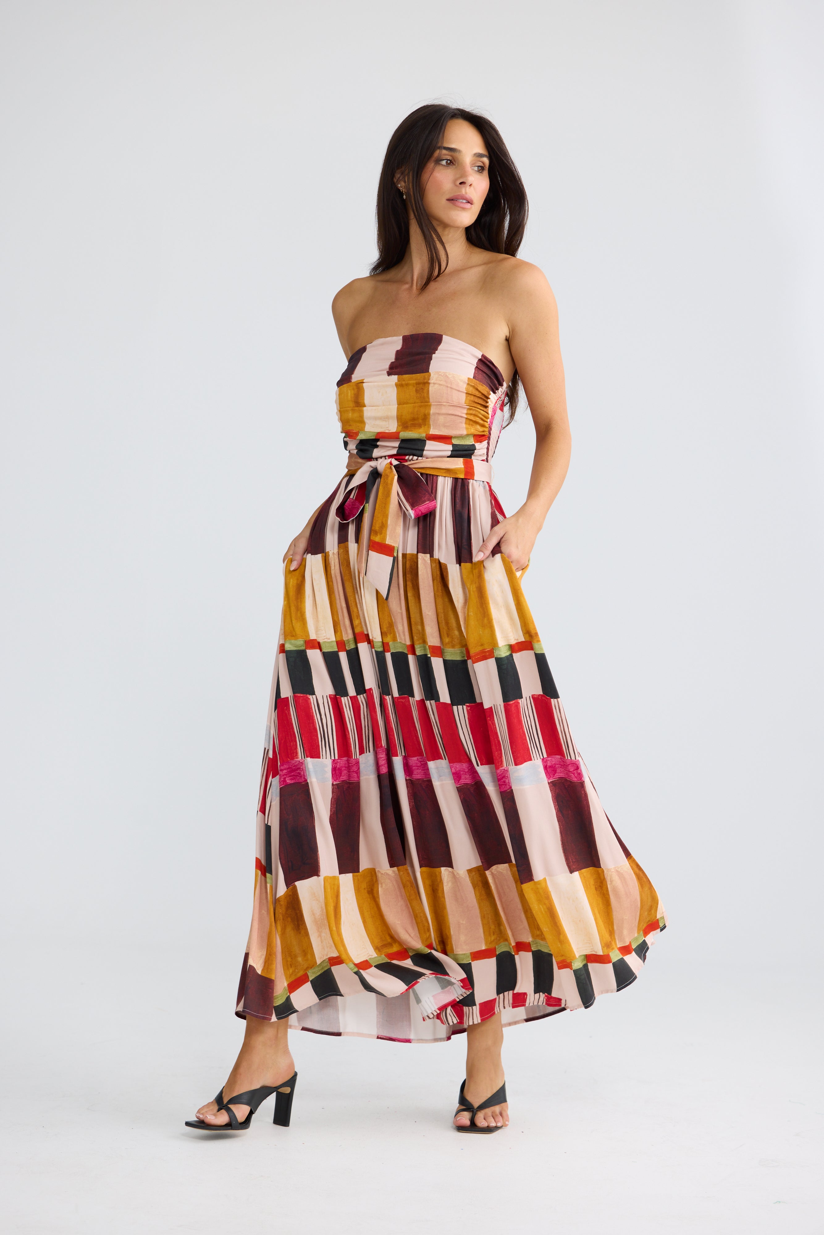 Brave & True Avalon Dress - Painterly Geo