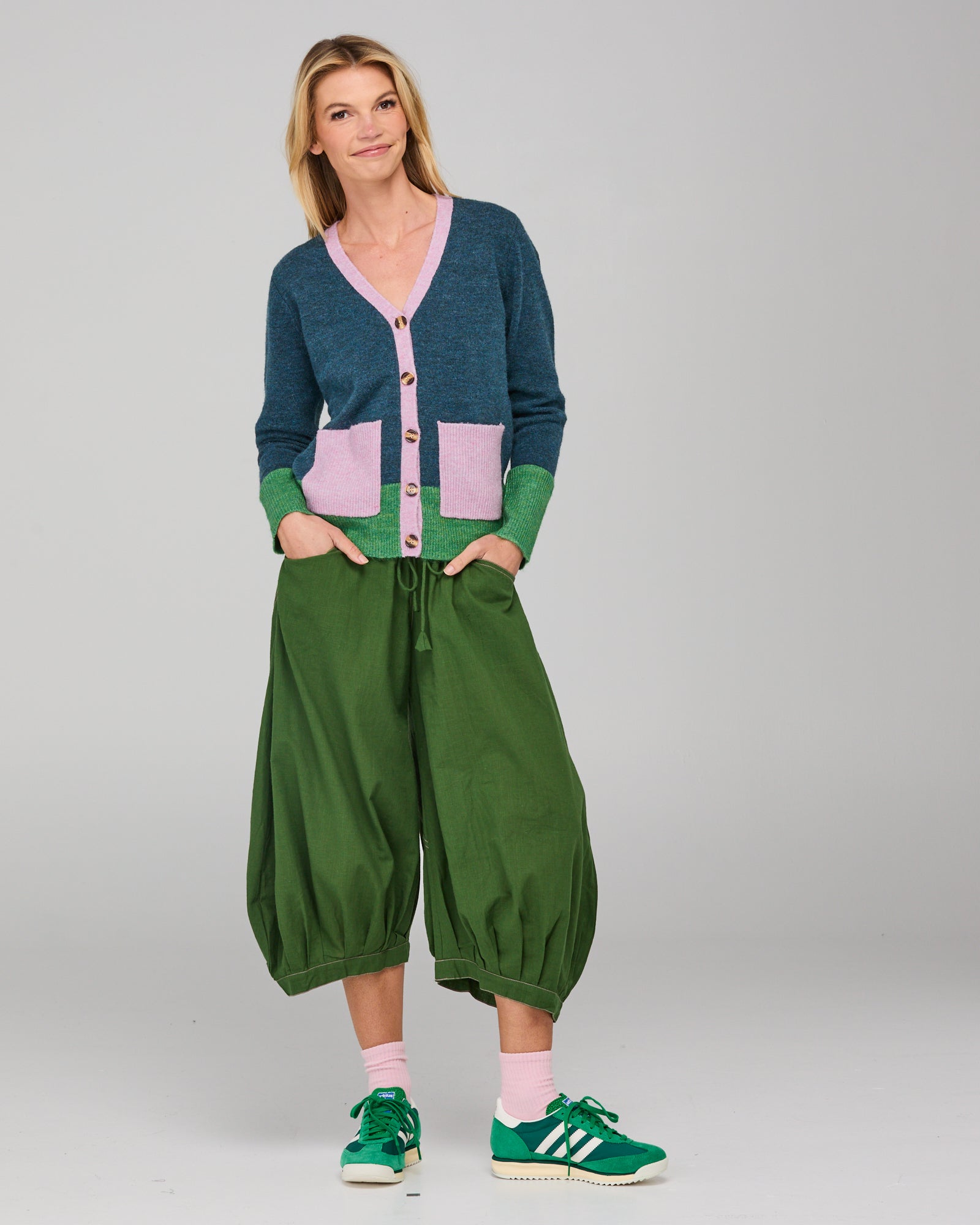 Boom Shankar Poet Cardigan - Blue Multi