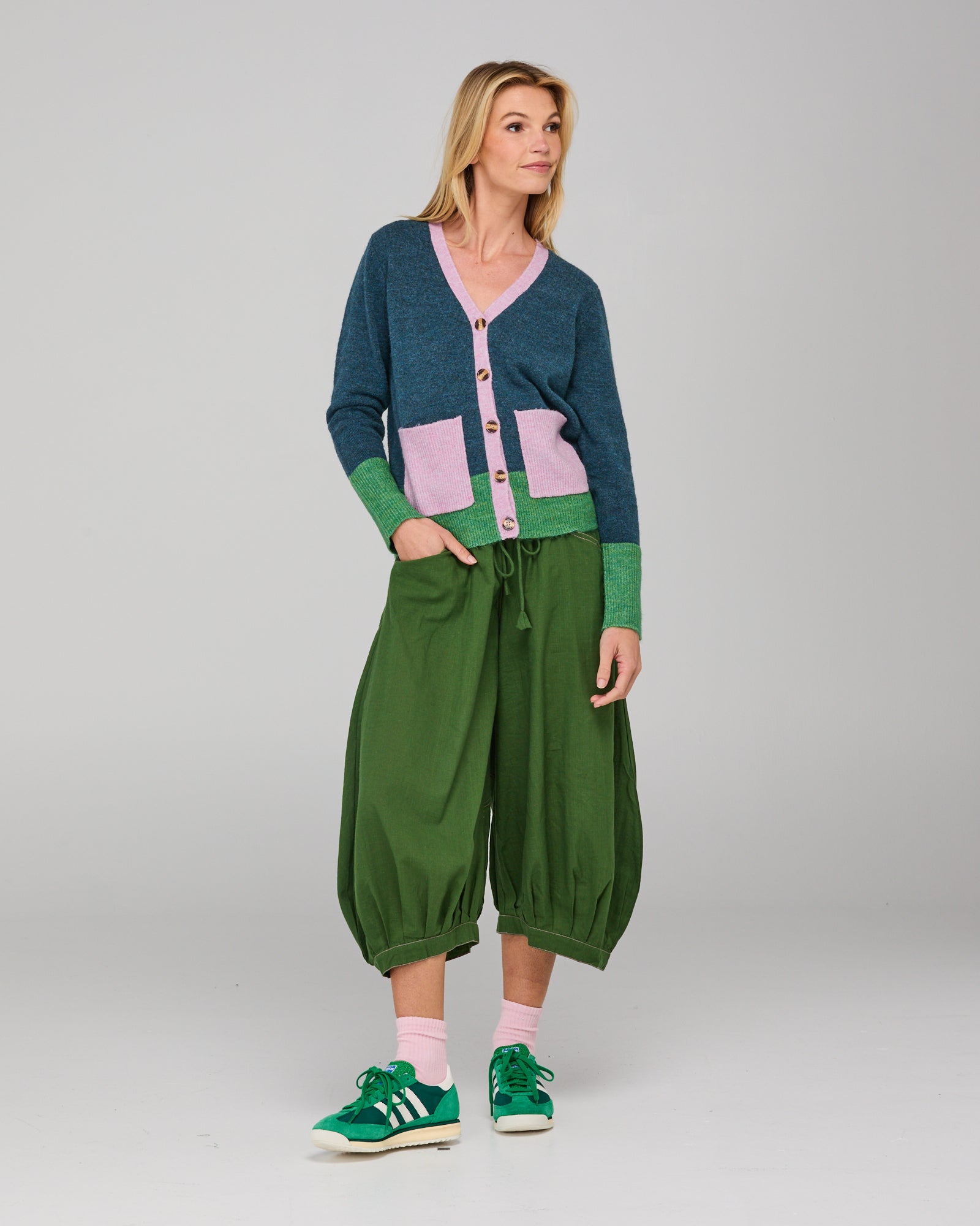 Boom Shankar Poet Cardigan - Blue Multi