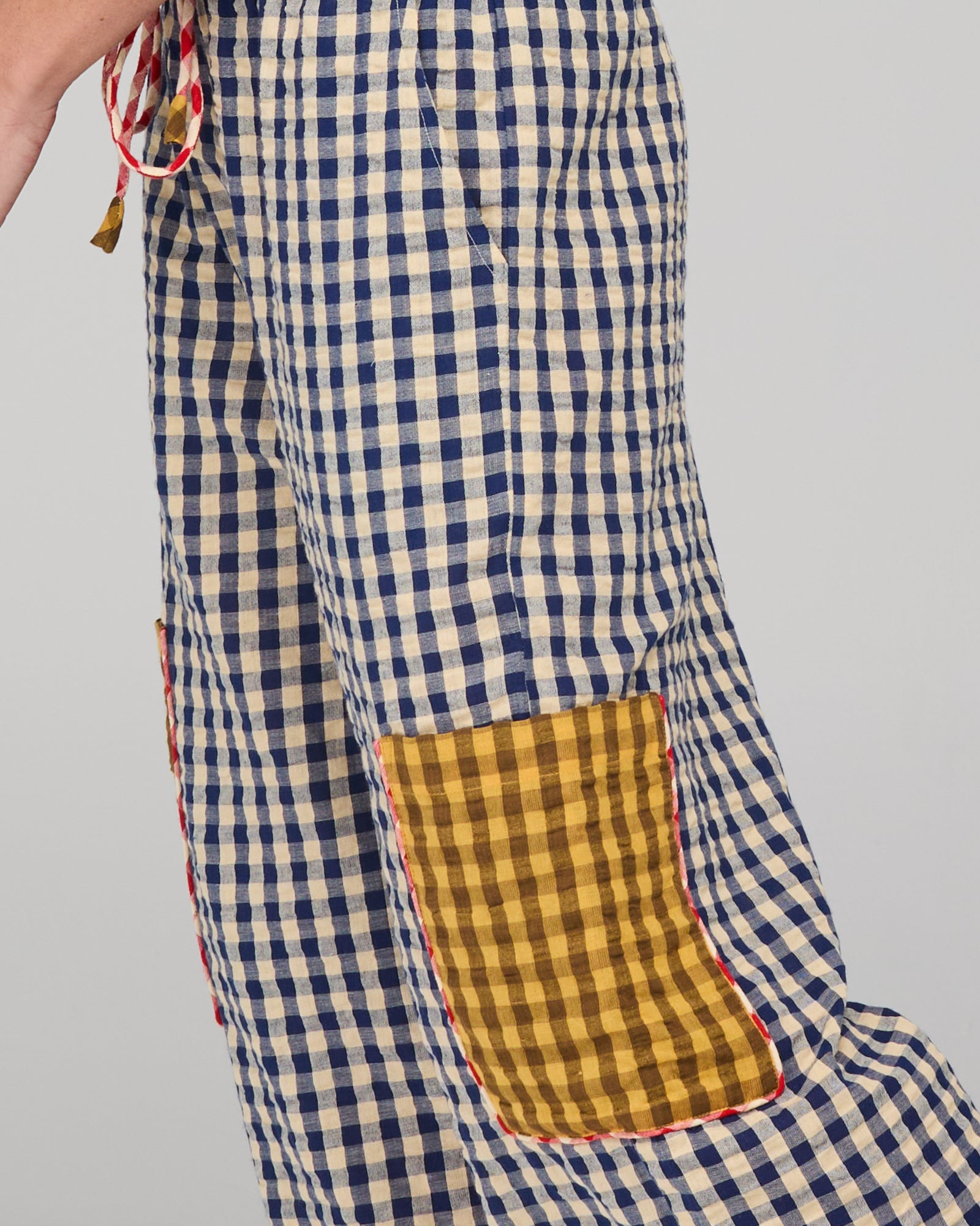 Boom Shankar Evelina Pant - Navy Seersucker