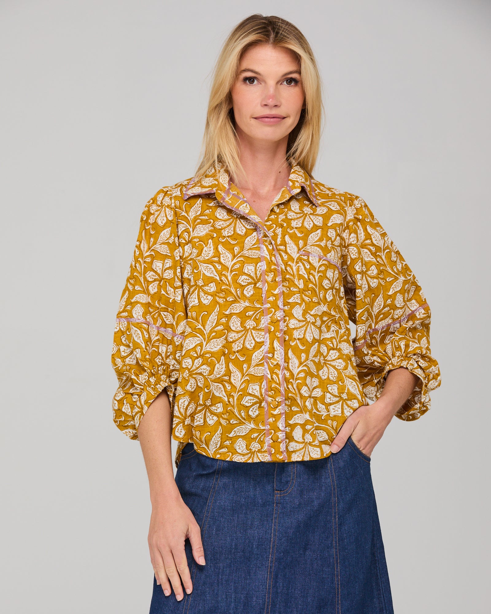 Boom Shankar Pari Shirt - Izumi Mustard