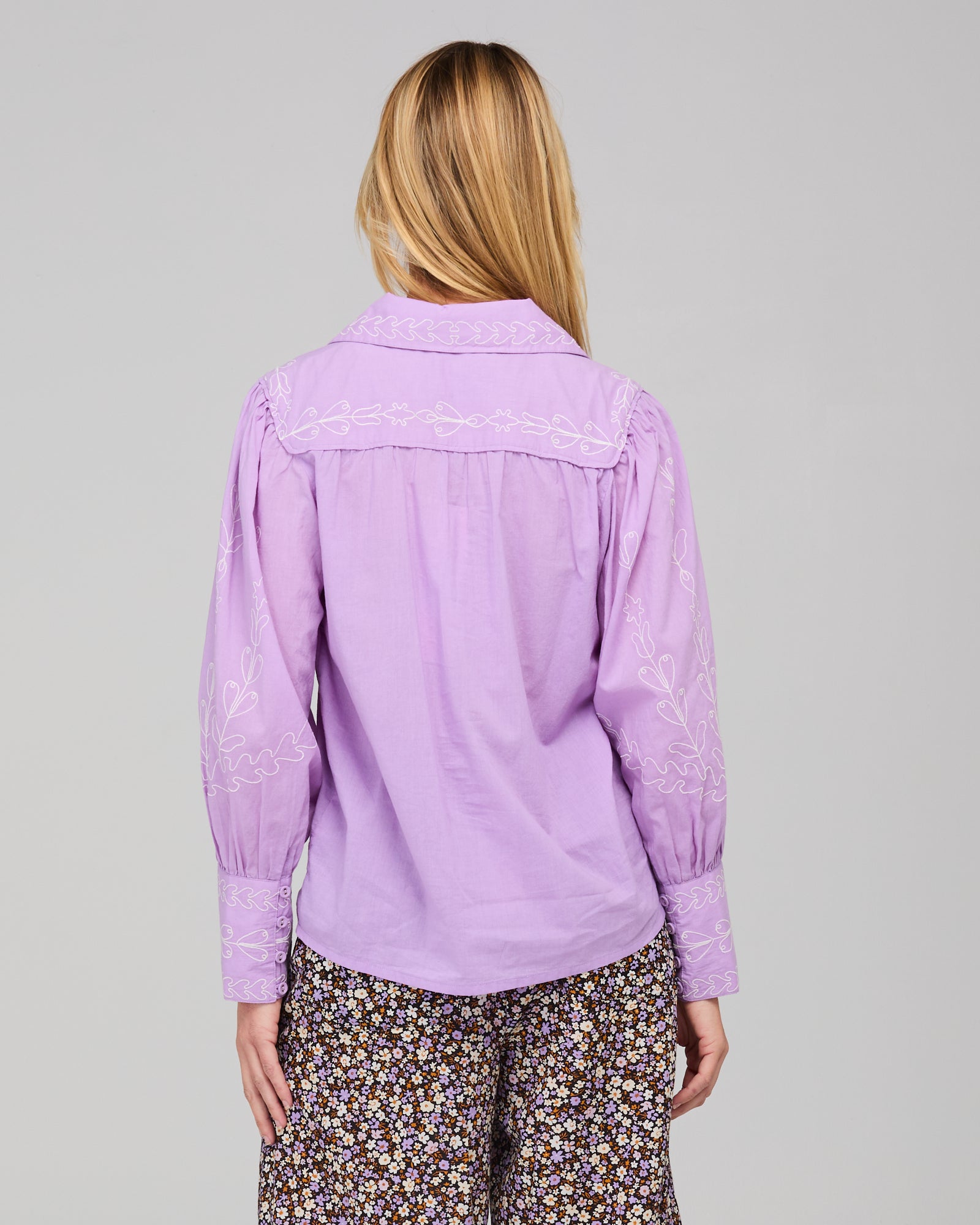 Boom Shankar Yuna Shirt Embroidered - Purple