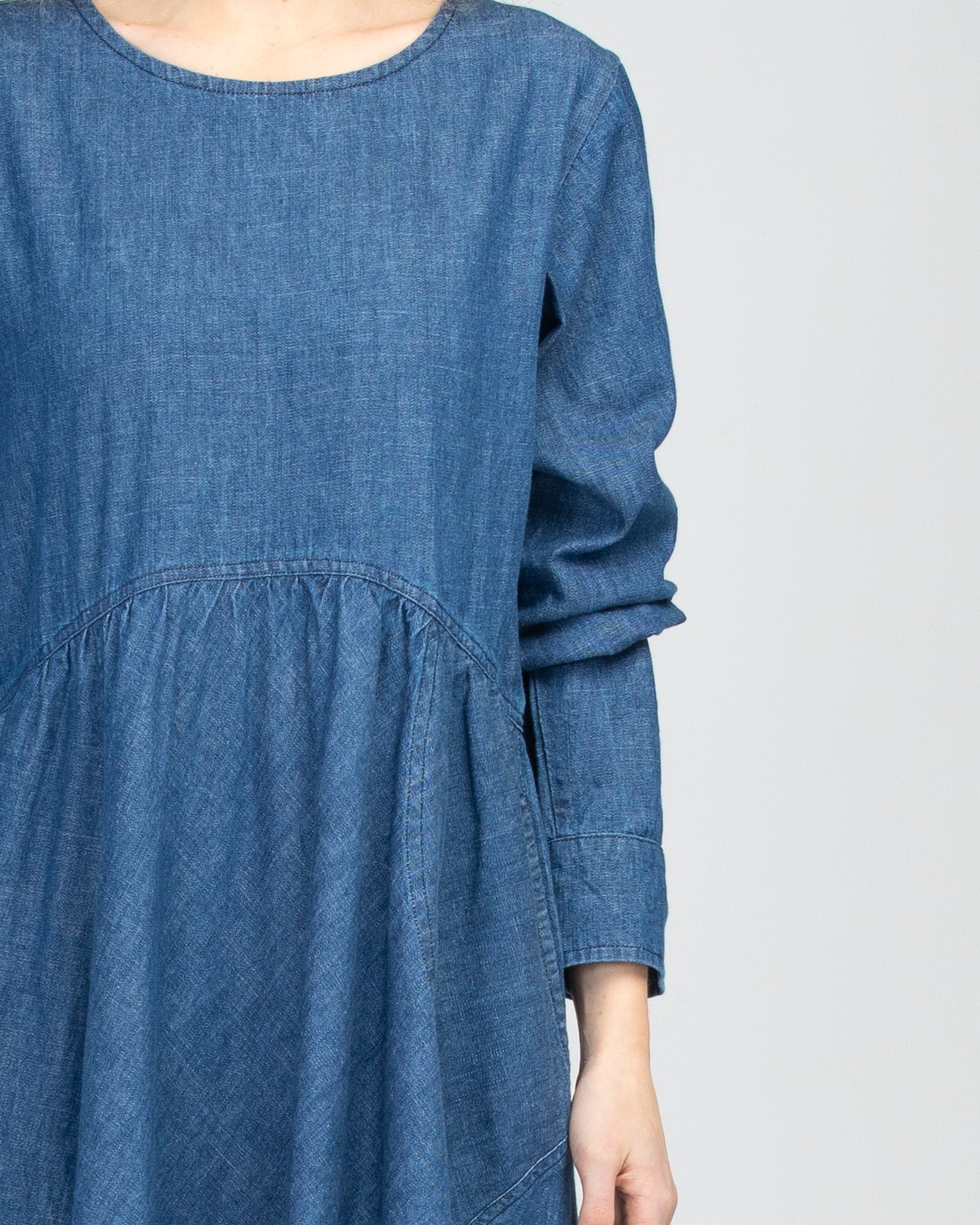Boom Shankar Guru Dress - Mid Wash Denim