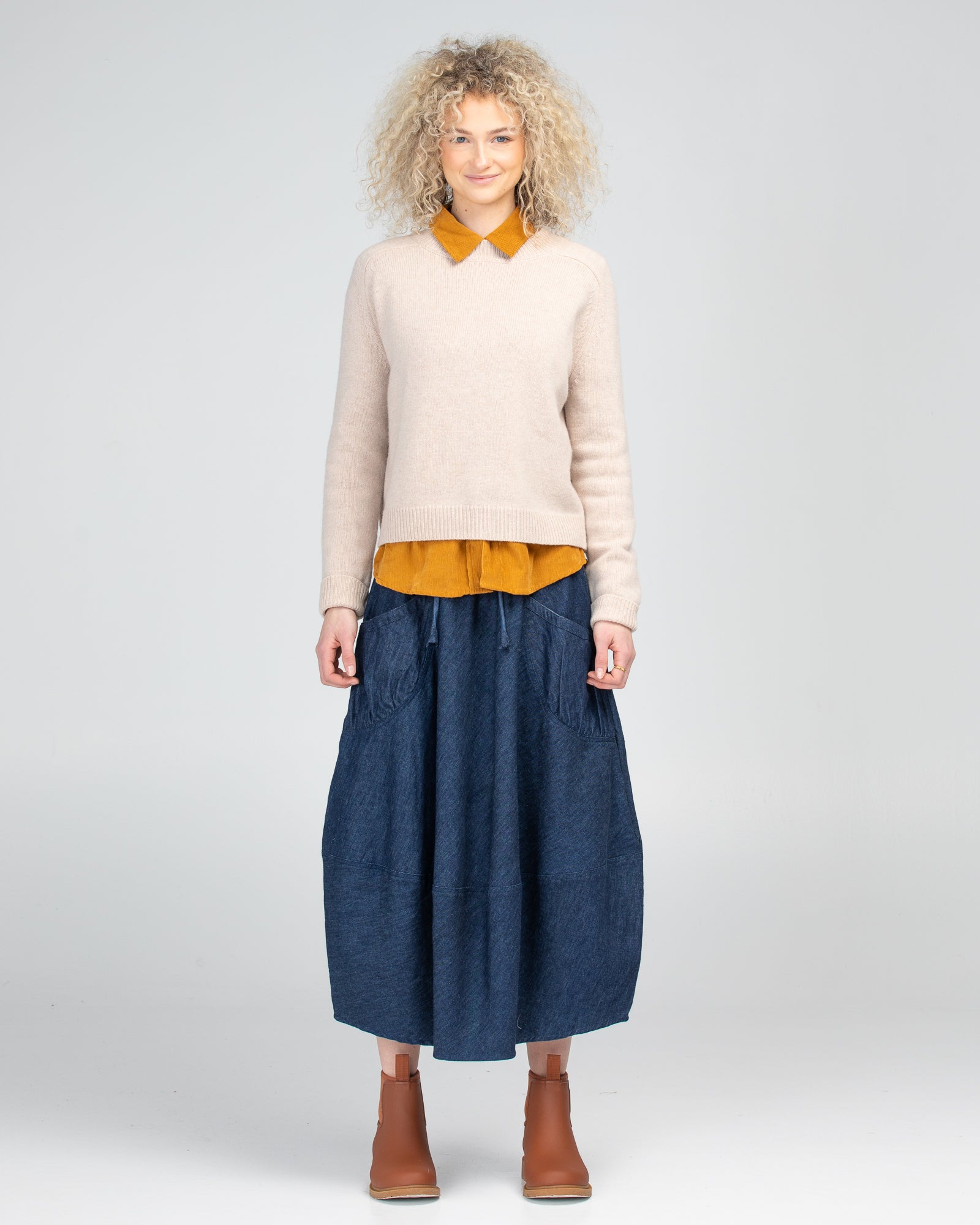 Boom Shankar Guru Skirt - Dark Denim