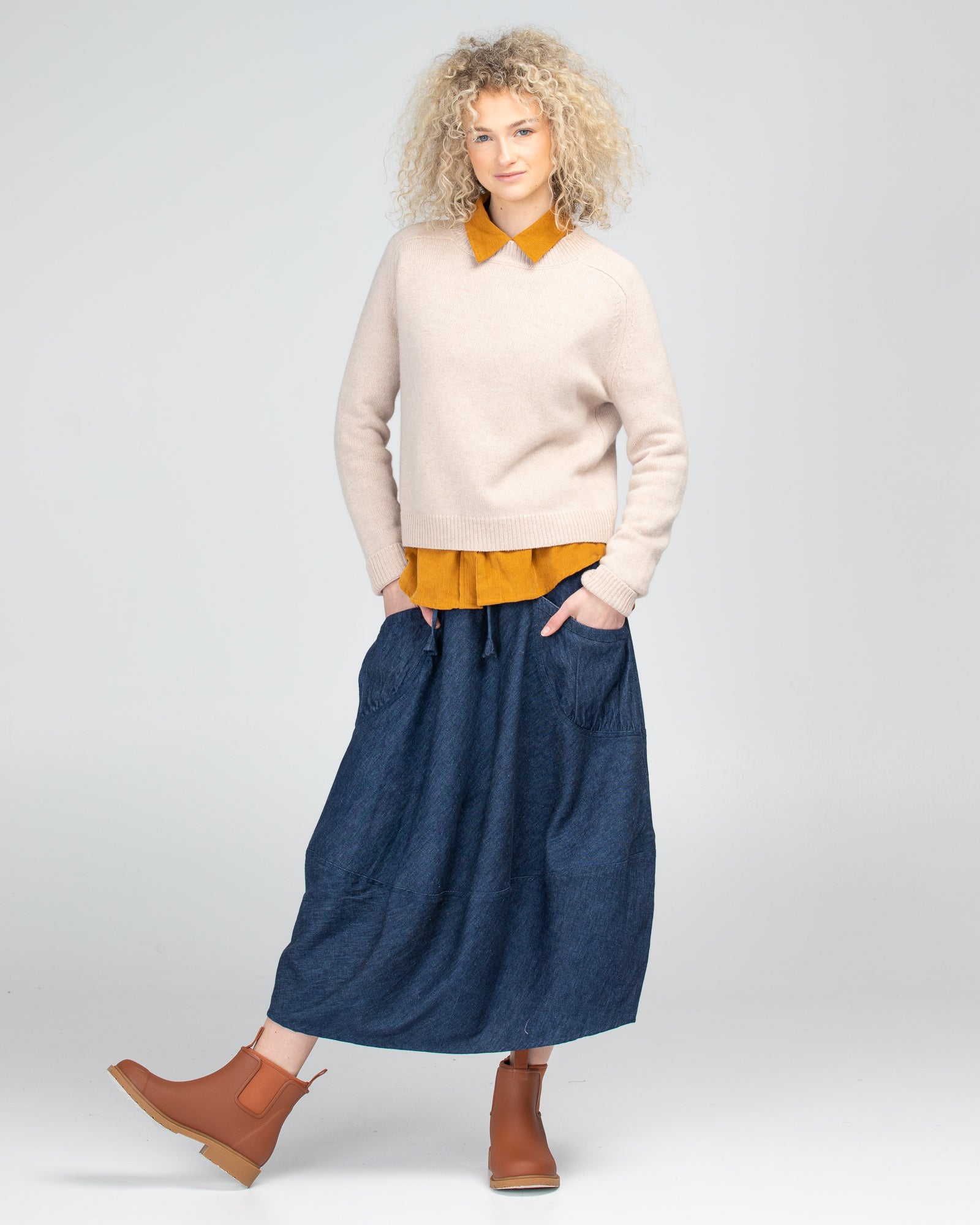 Boom Shankar Guru Skirt - Dark Denim