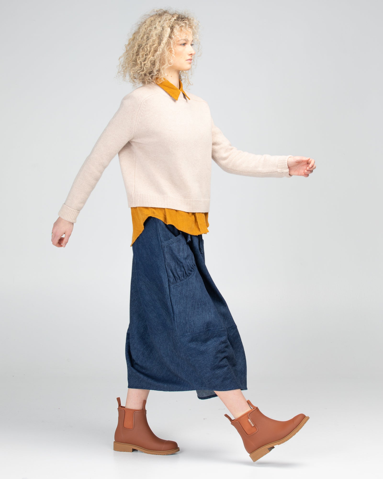 Boom Shankar Guru Skirt - Dark Denim