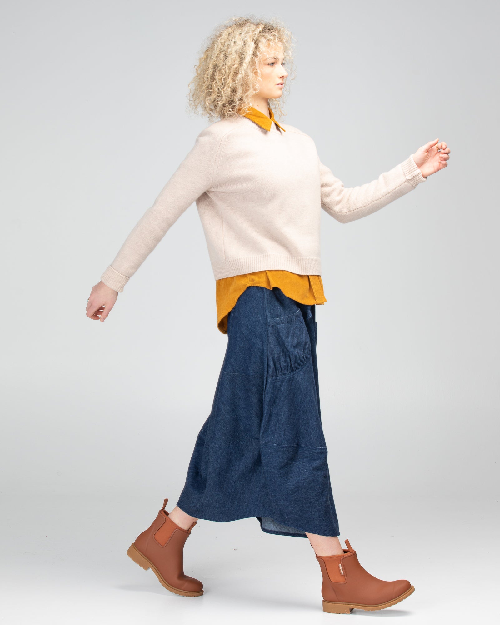 Boom Shankar Guru Skirt - Dark Denim