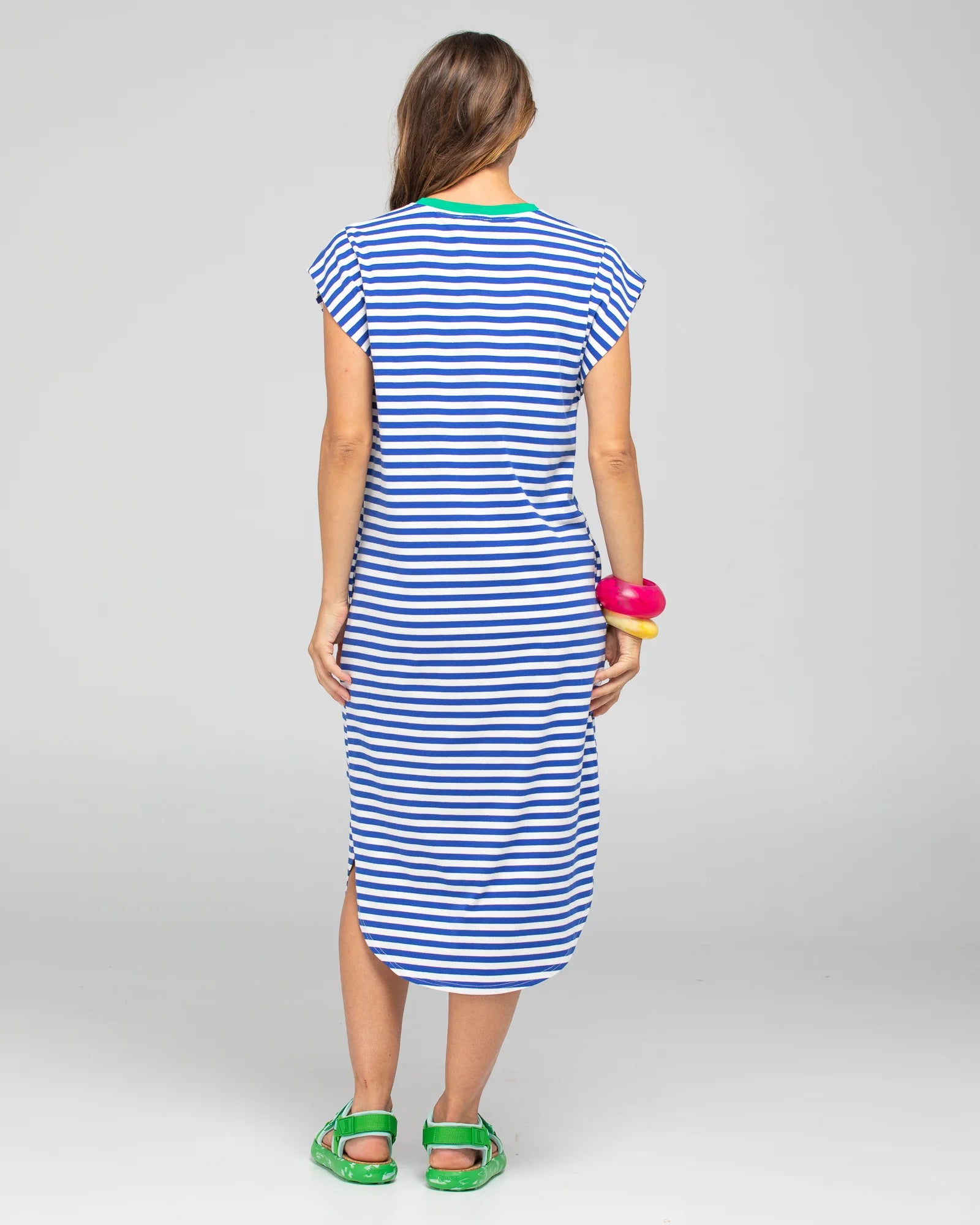 Boom Shankar Bellissimo Dress - Blue Stripe
