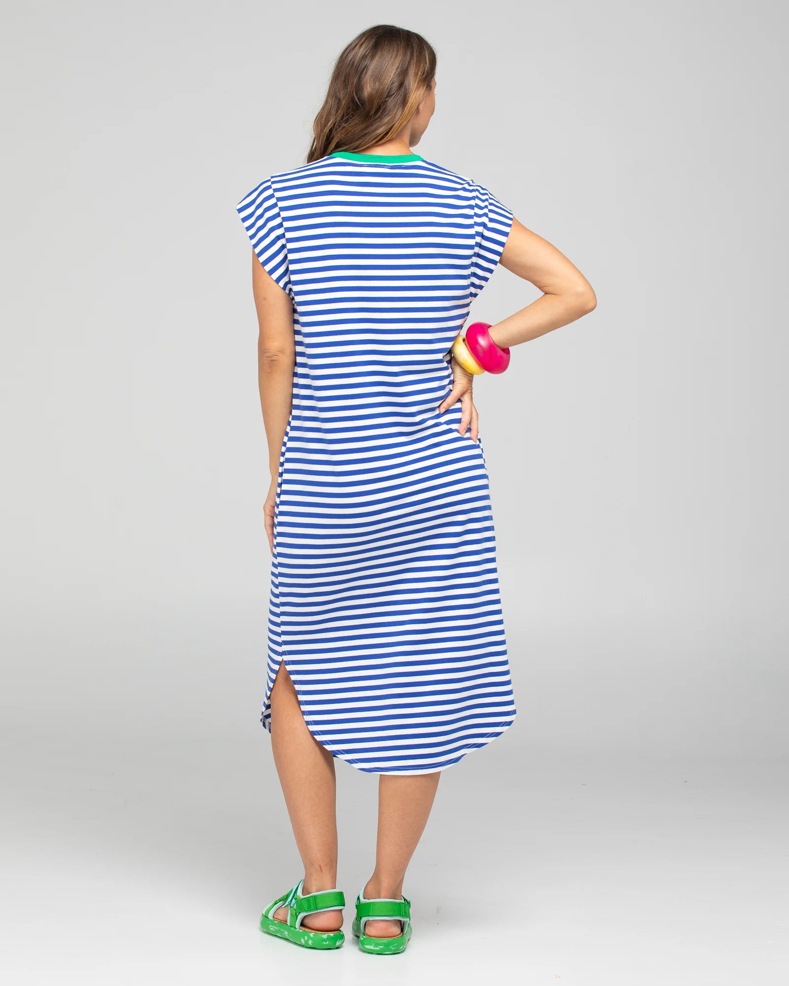 Boom Shankar Bellissimo Dress - Blue Stripe