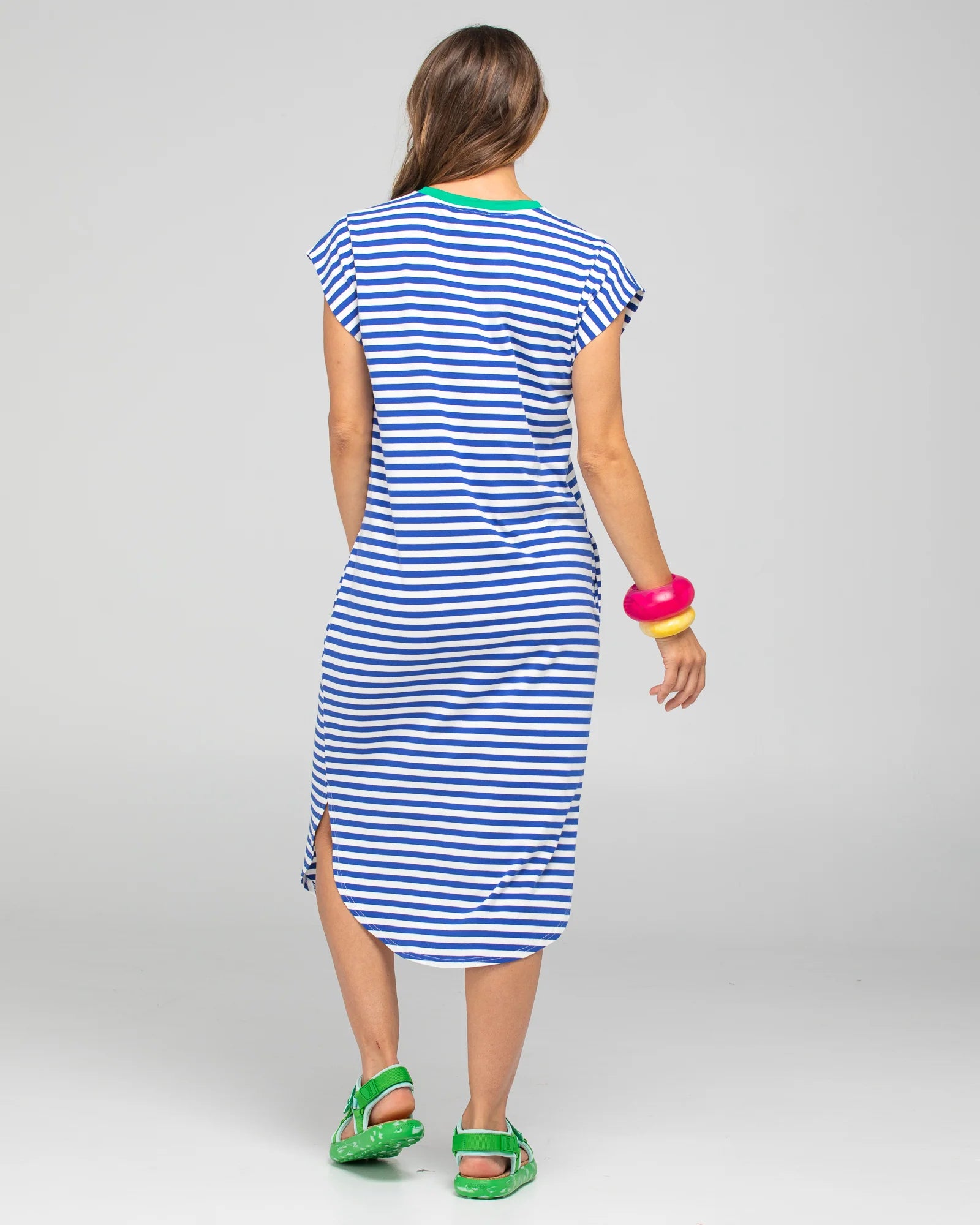 Boom Shankar Bellissimo Dress - Blue Stripe