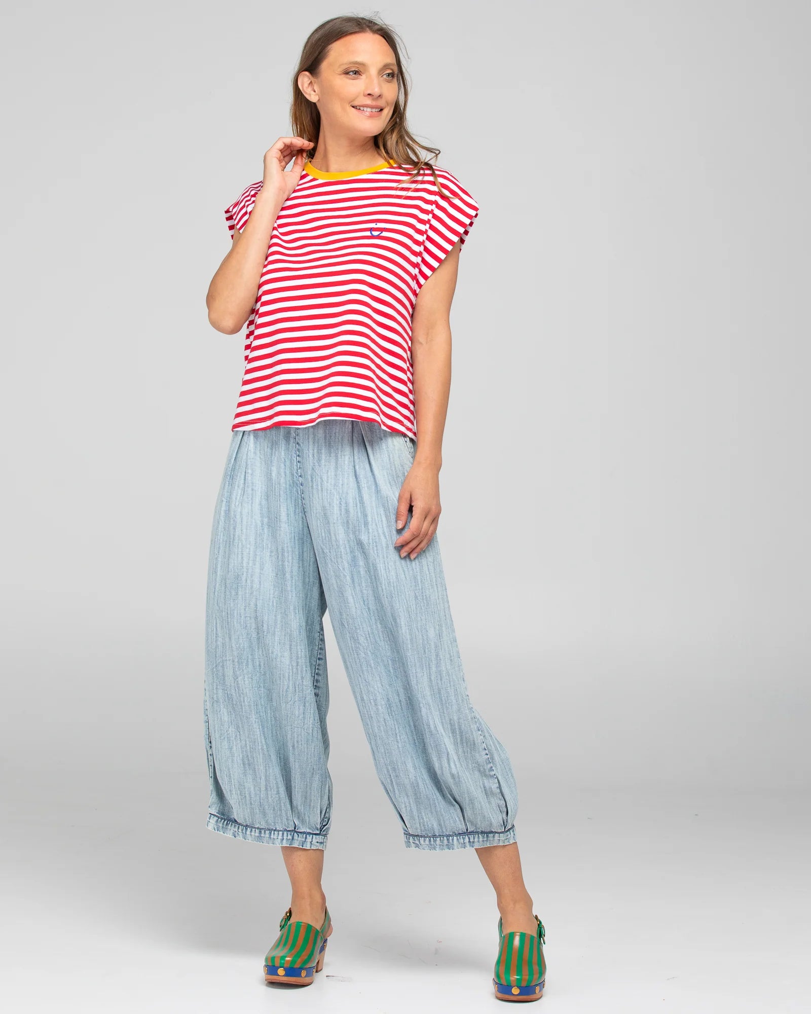 Boom Shankar Bellissimmo Tee - Red Stripe