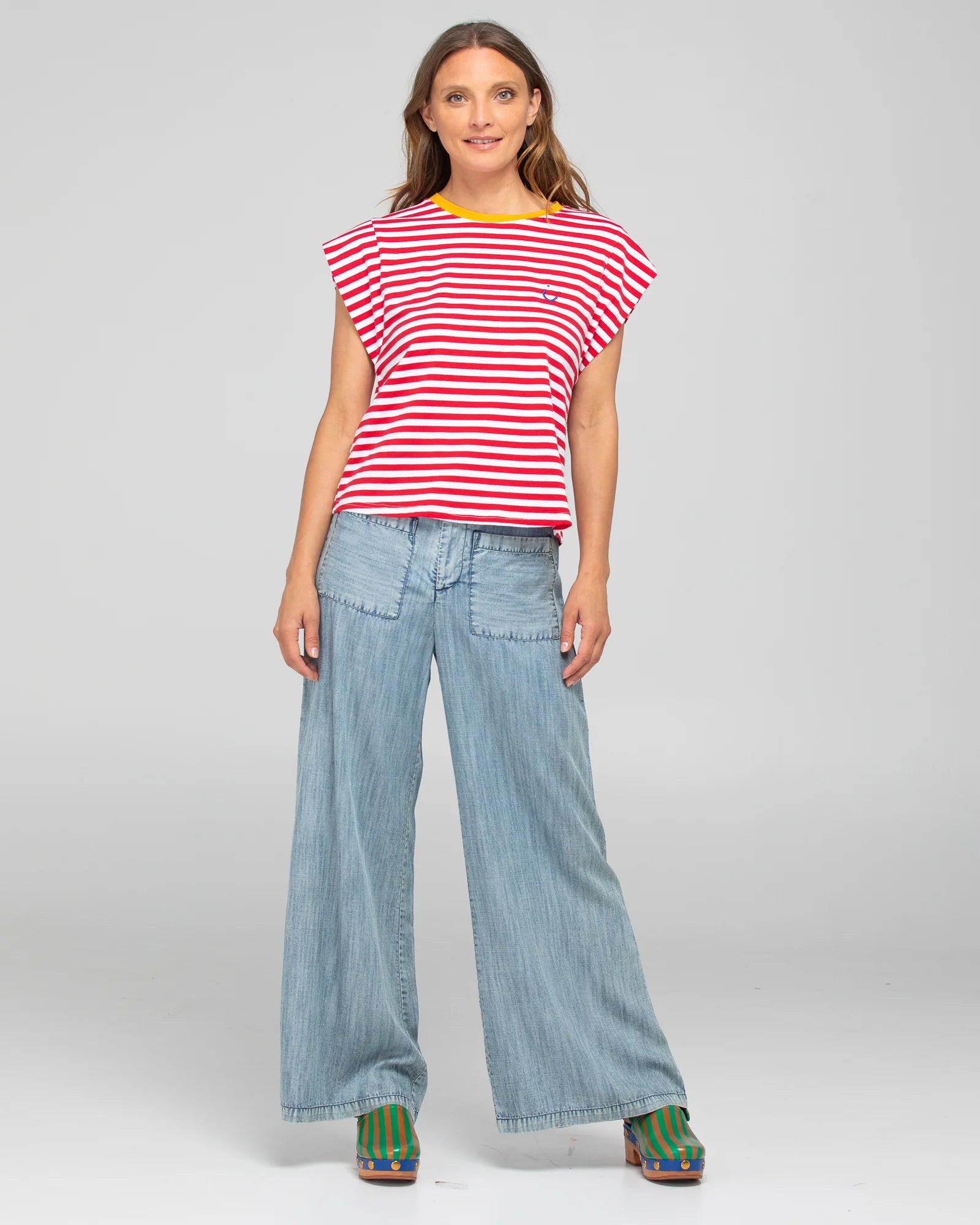 Boom Shankar Bellissimmo Tee - Red Stripe
