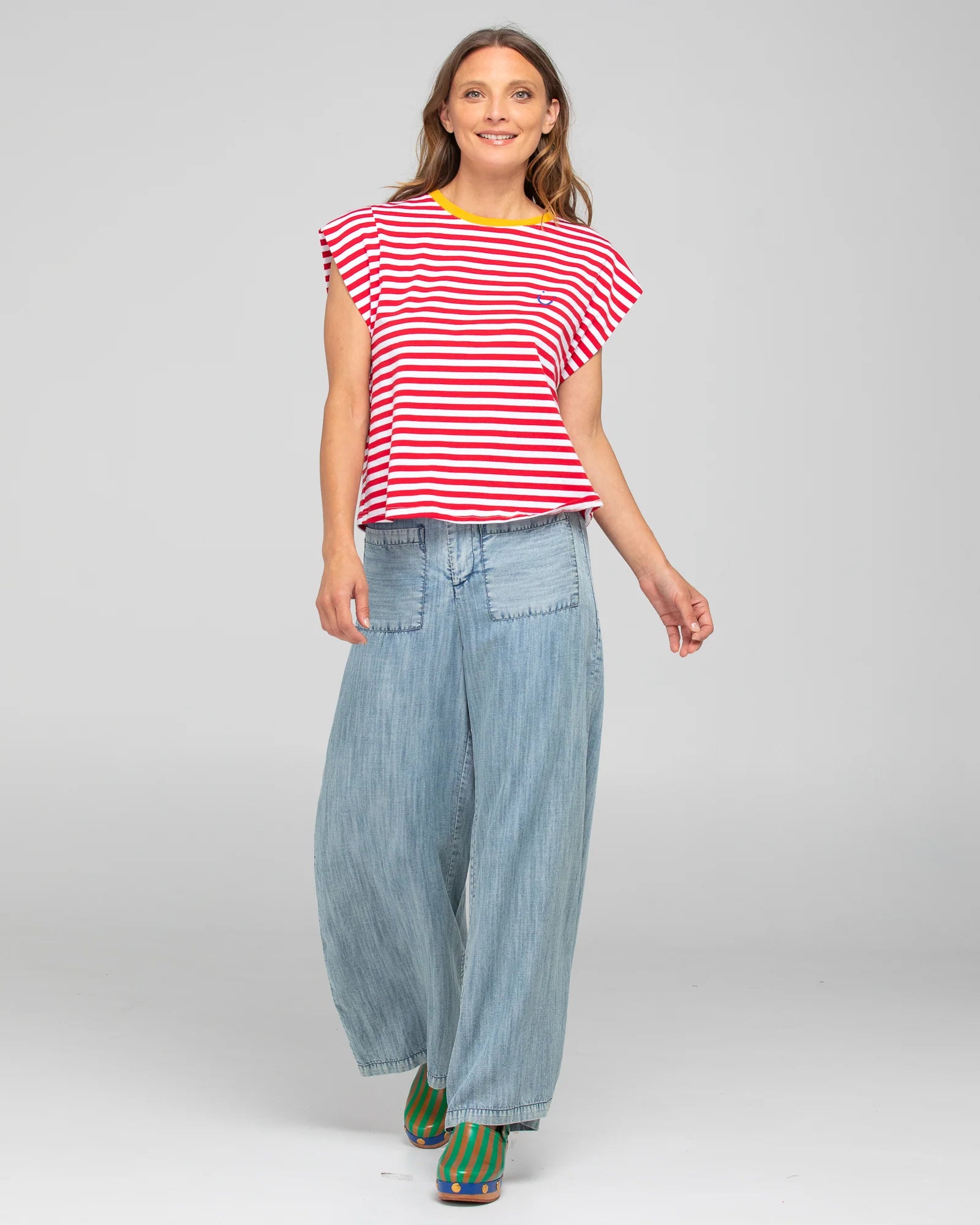 Boom Shankar Bellissimmo Tee - Red Stripe