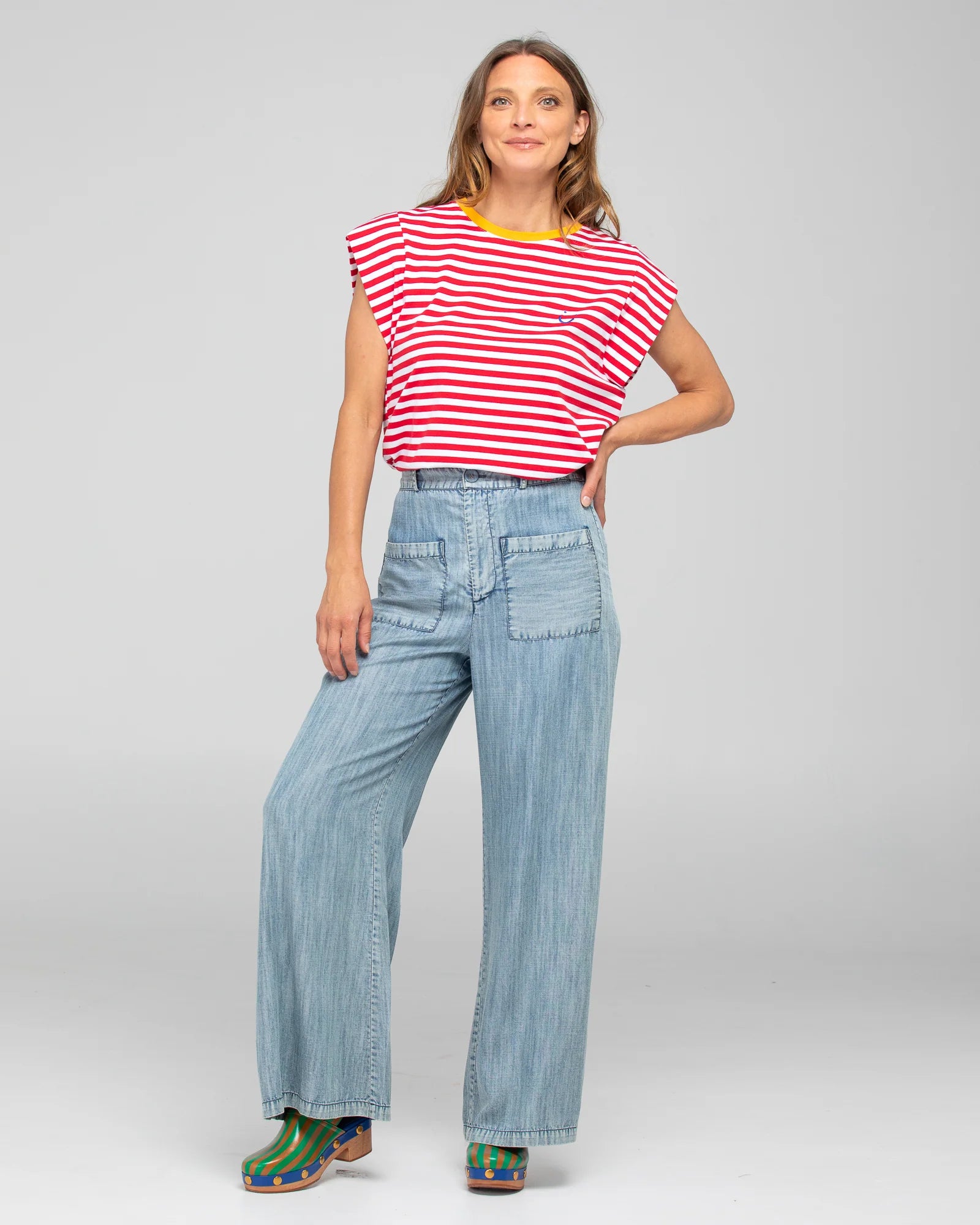 Boom Shankar Bellissimmo Tee - Red Stripe