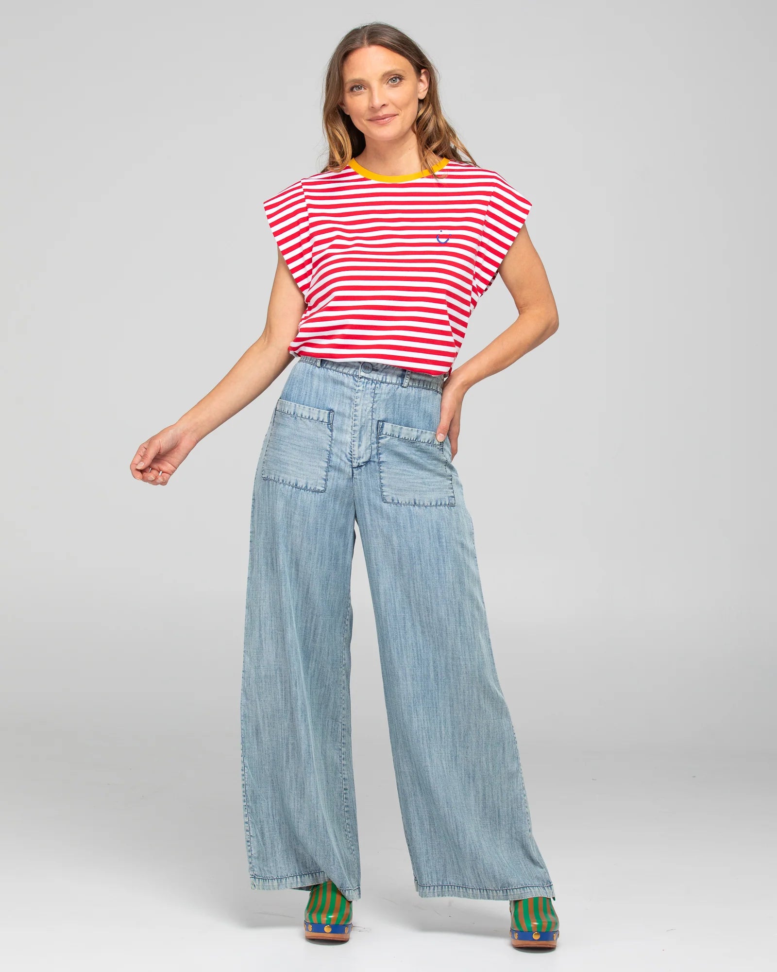Boom Shankar Bellissimmo Tee - Red Stripe