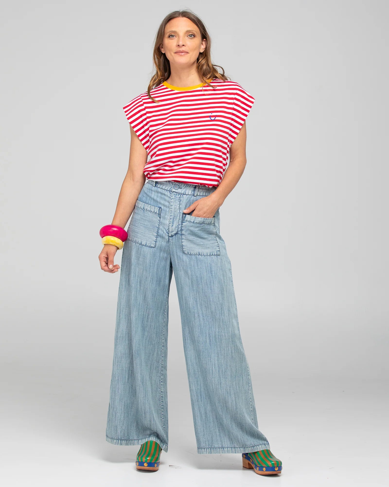 Boom Shankar Bellissimmo Tee - Red Stripe