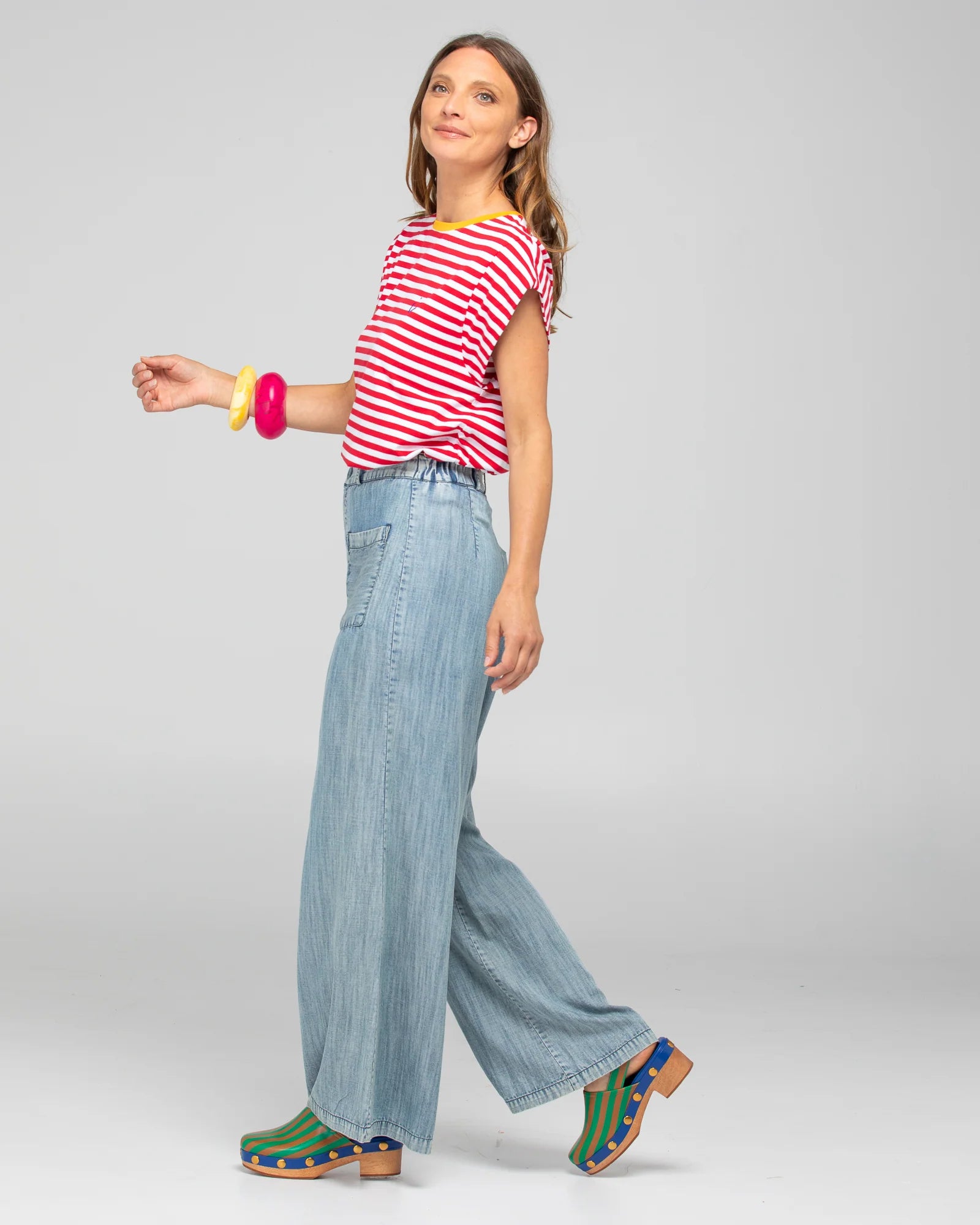 Boom Shankar Bellissimmo Tee - Red Stripe
