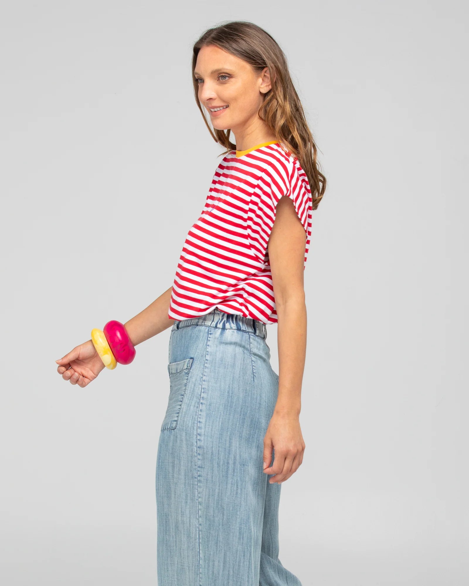 Boom Shankar Bellissimmo Tee - Red Stripe
