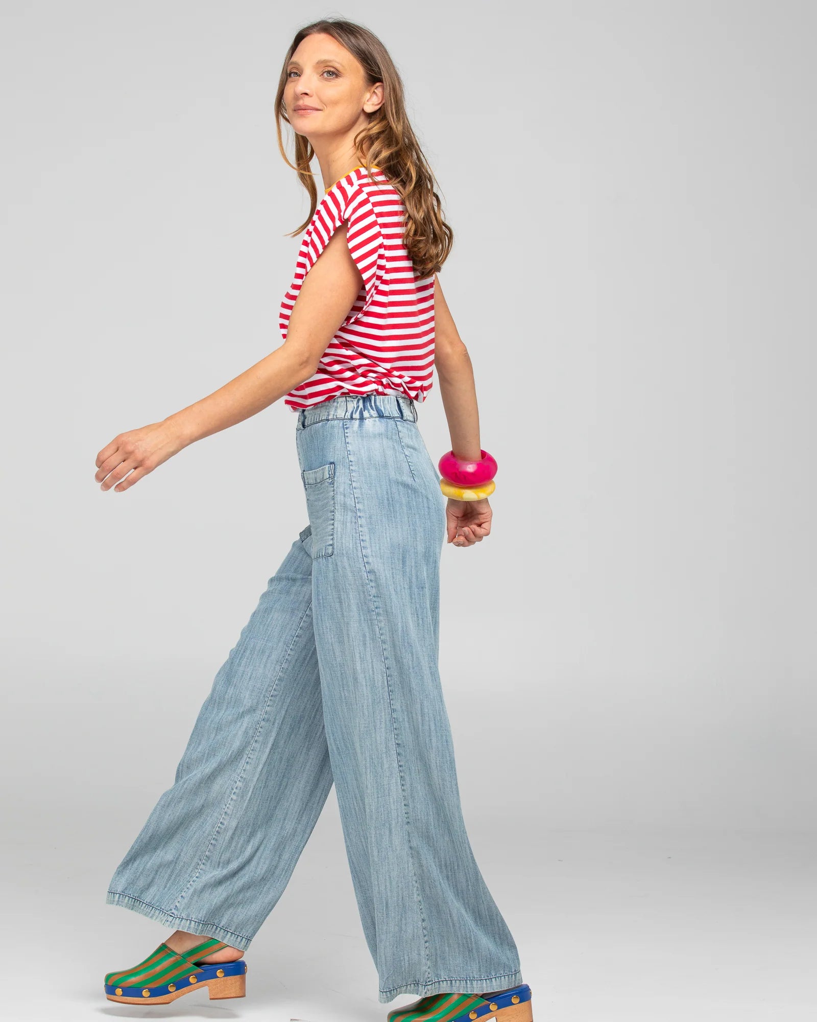 Boom Shankar Bellissimmo Tee - Red Stripe