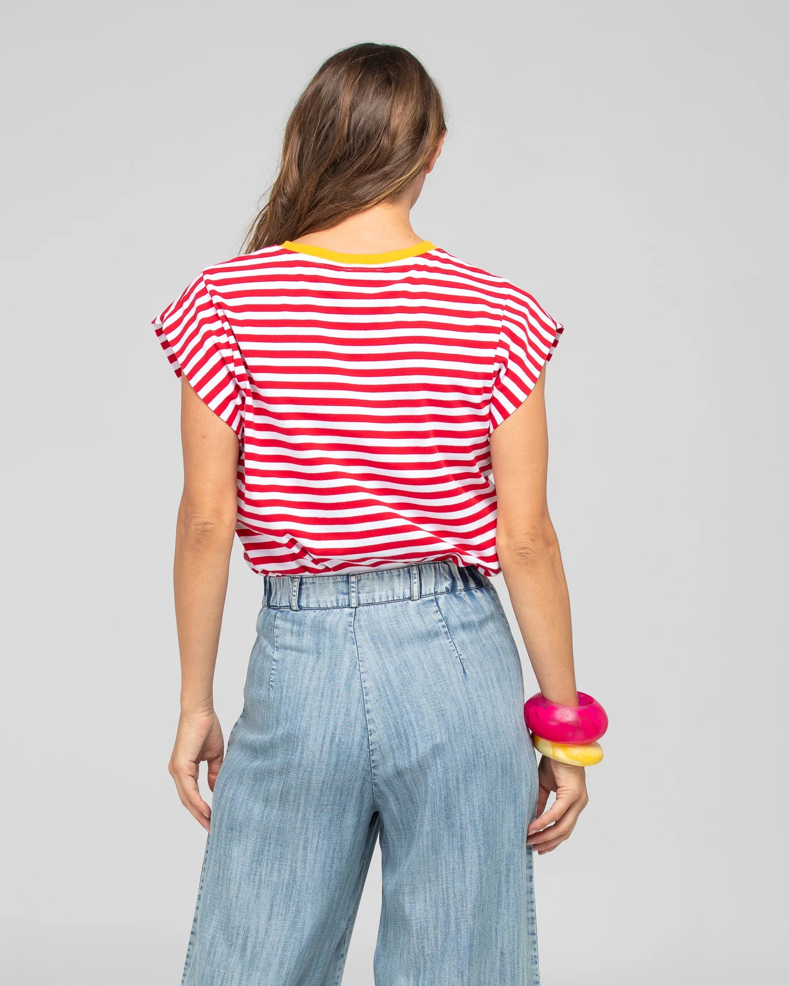 Boom Shankar Bellissimmo Tee - Red Stripe