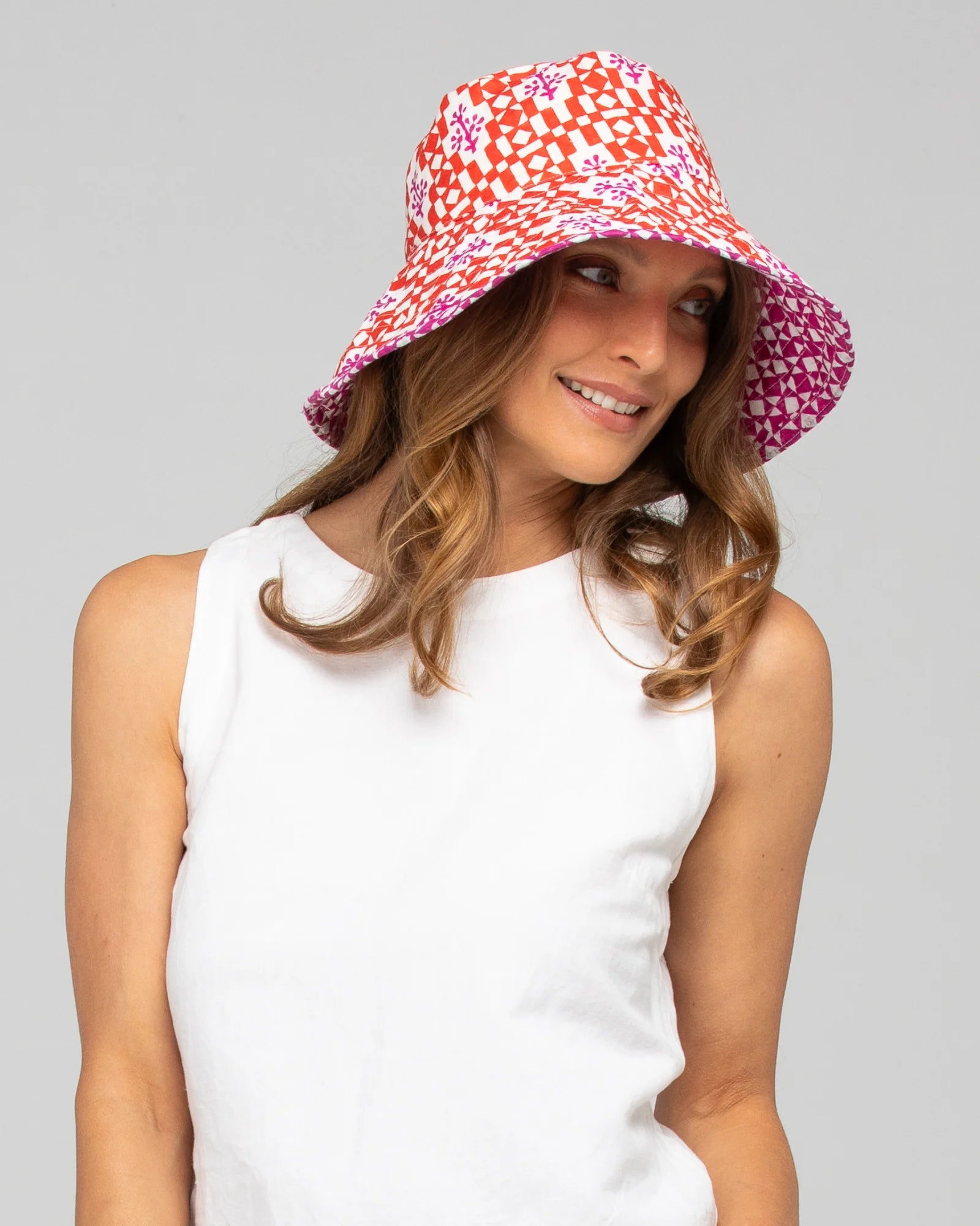 Boom Shankar Bucket Hat - Wide Brim - Naples Viola/Promodoro