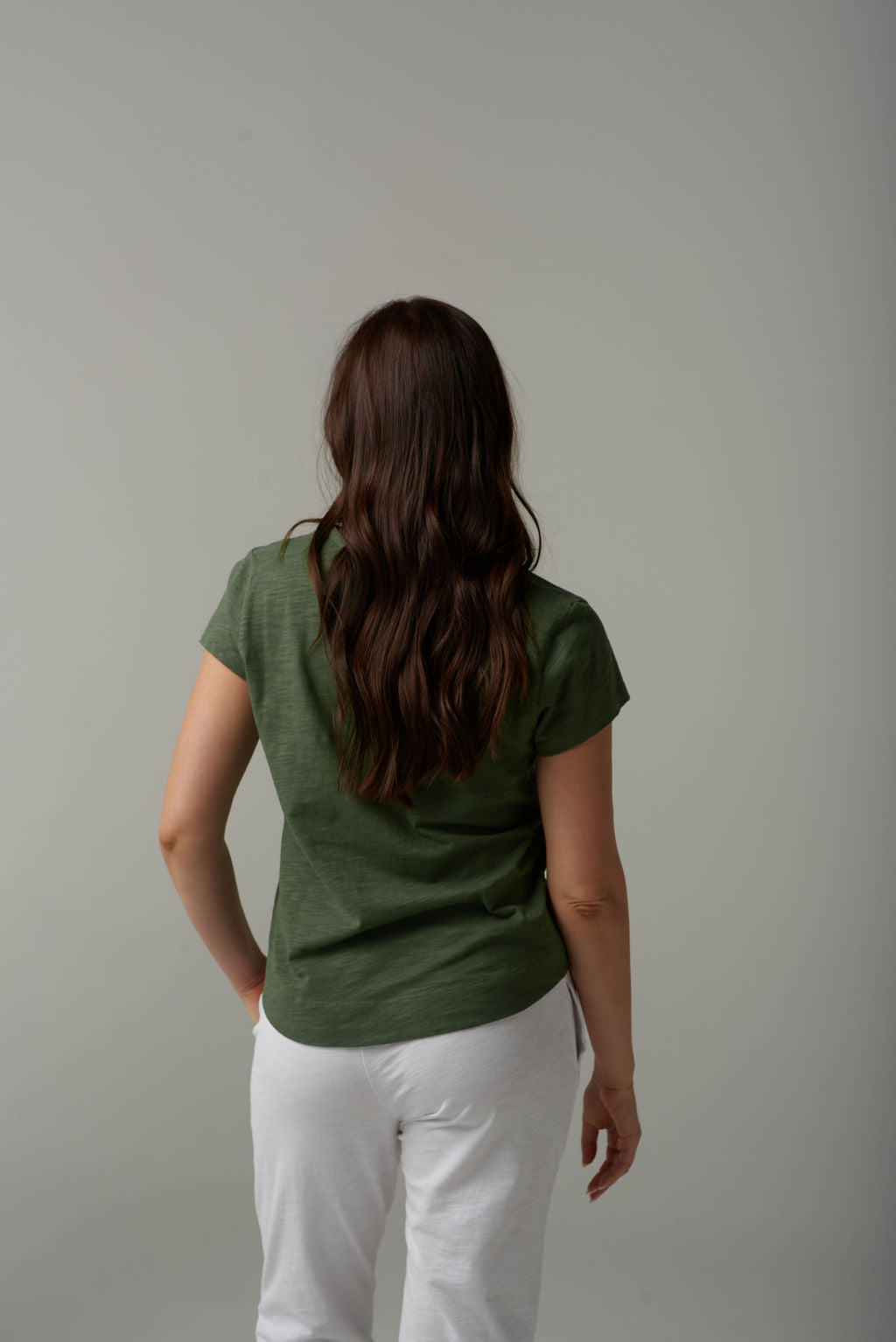 Cloth+Paper+Scissors Deep Henley Tee - Fairway Green