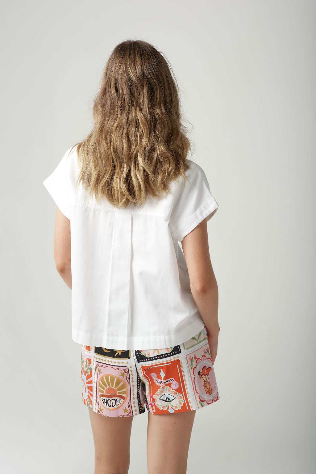 Cloth+Paper+Scissors Rodeo Print Cap Sleeve Shirt