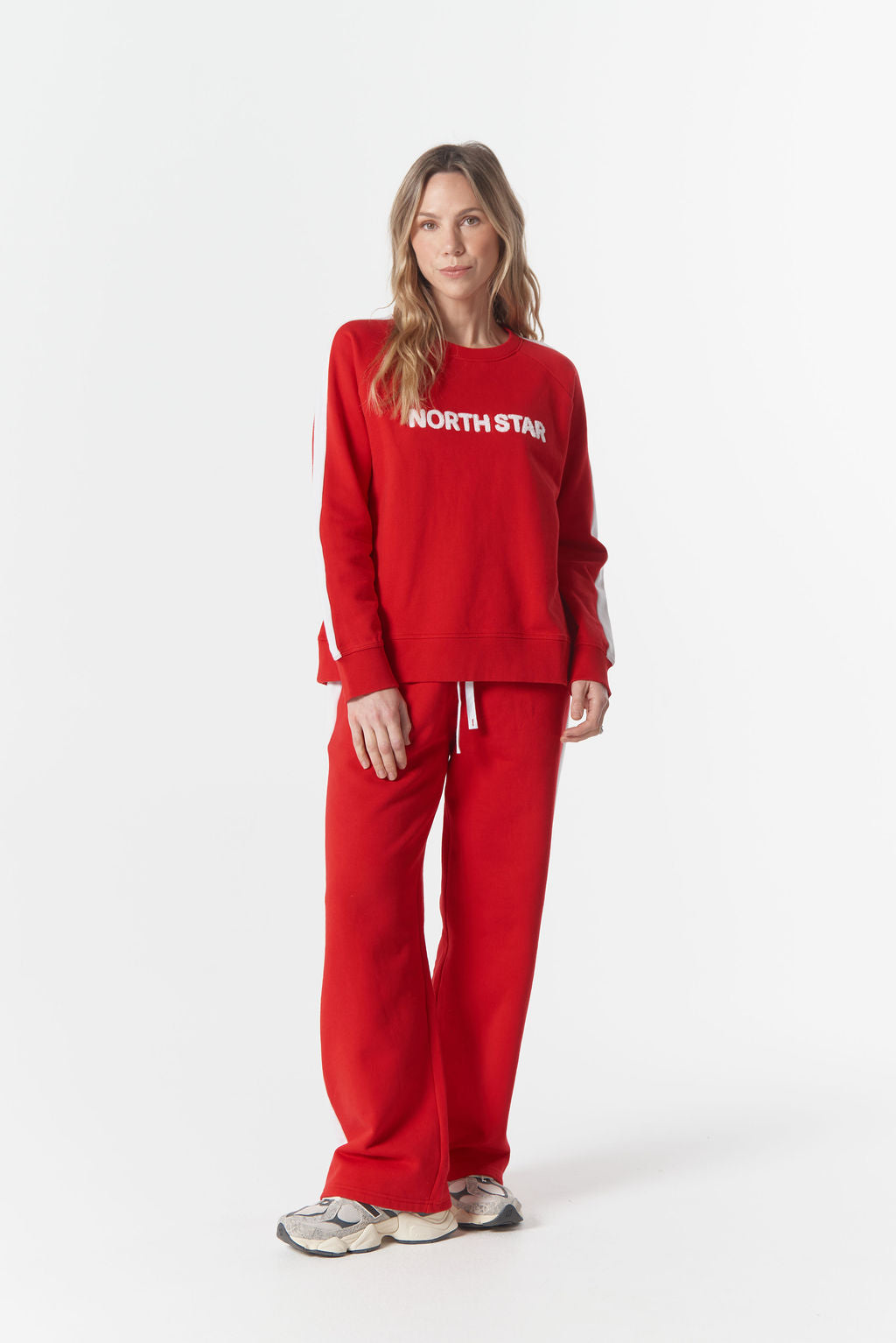 Cloth+Paper+Scissors Tracker North Star Sweater - Salsa/White