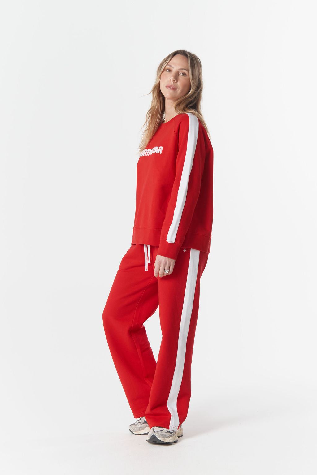 Cloth+Paper+Scissors Tracker North Star Sweater - Salsa/White