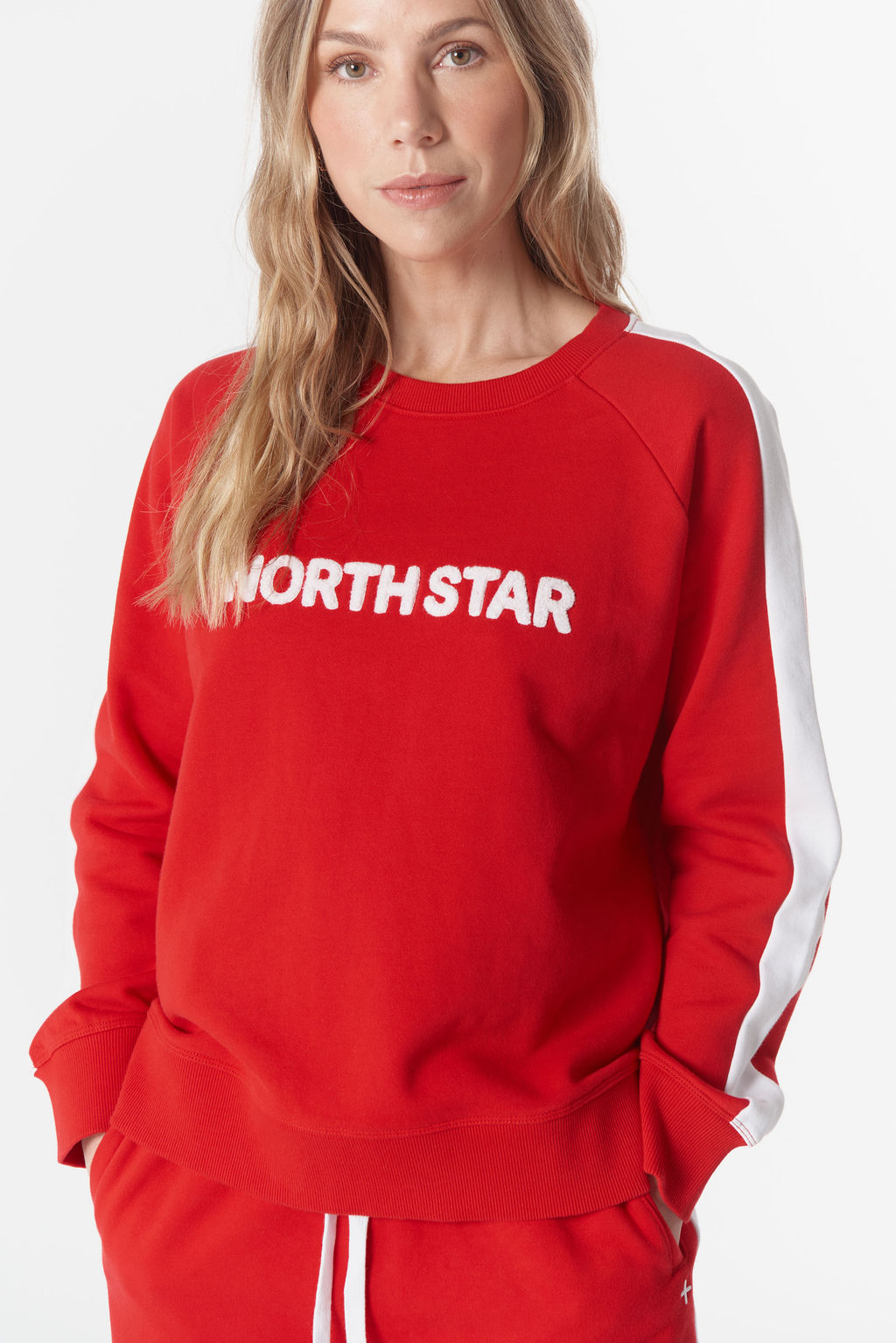 Cloth+Paper+Scissors Tracker North Star Sweater - Salsa/White