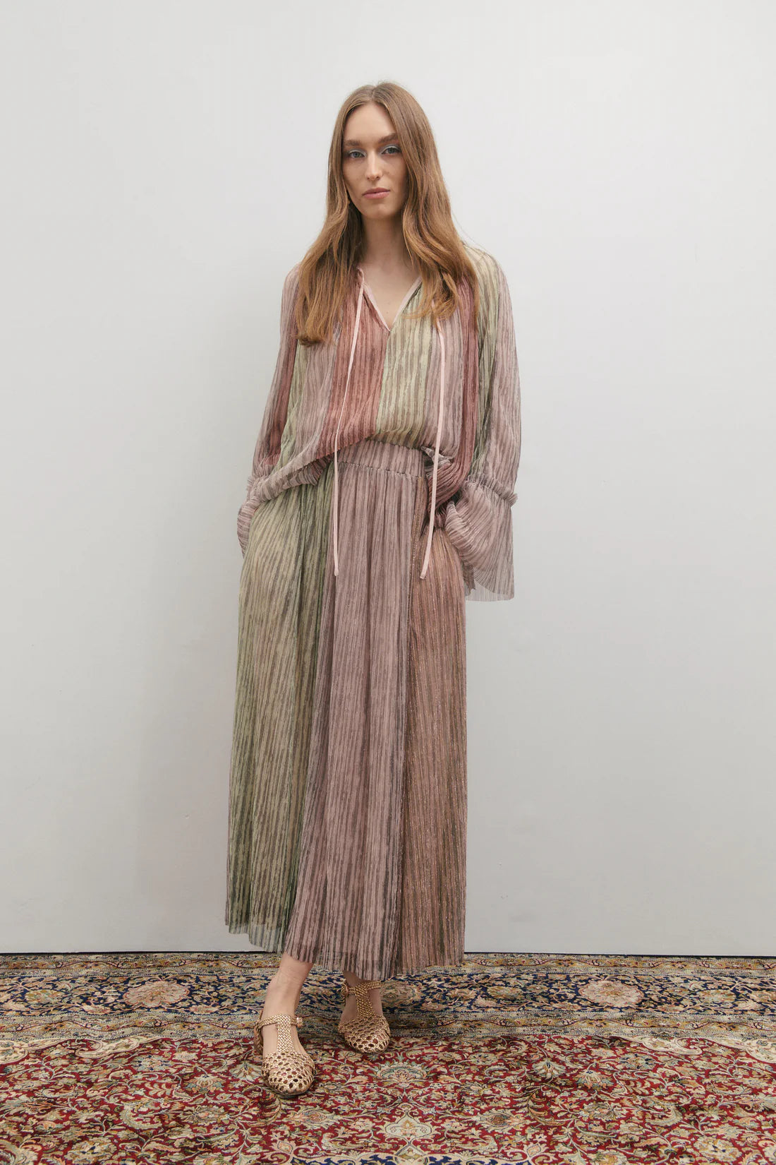 Maevarii Crystalline Blouse - Shimmering Dawn Light