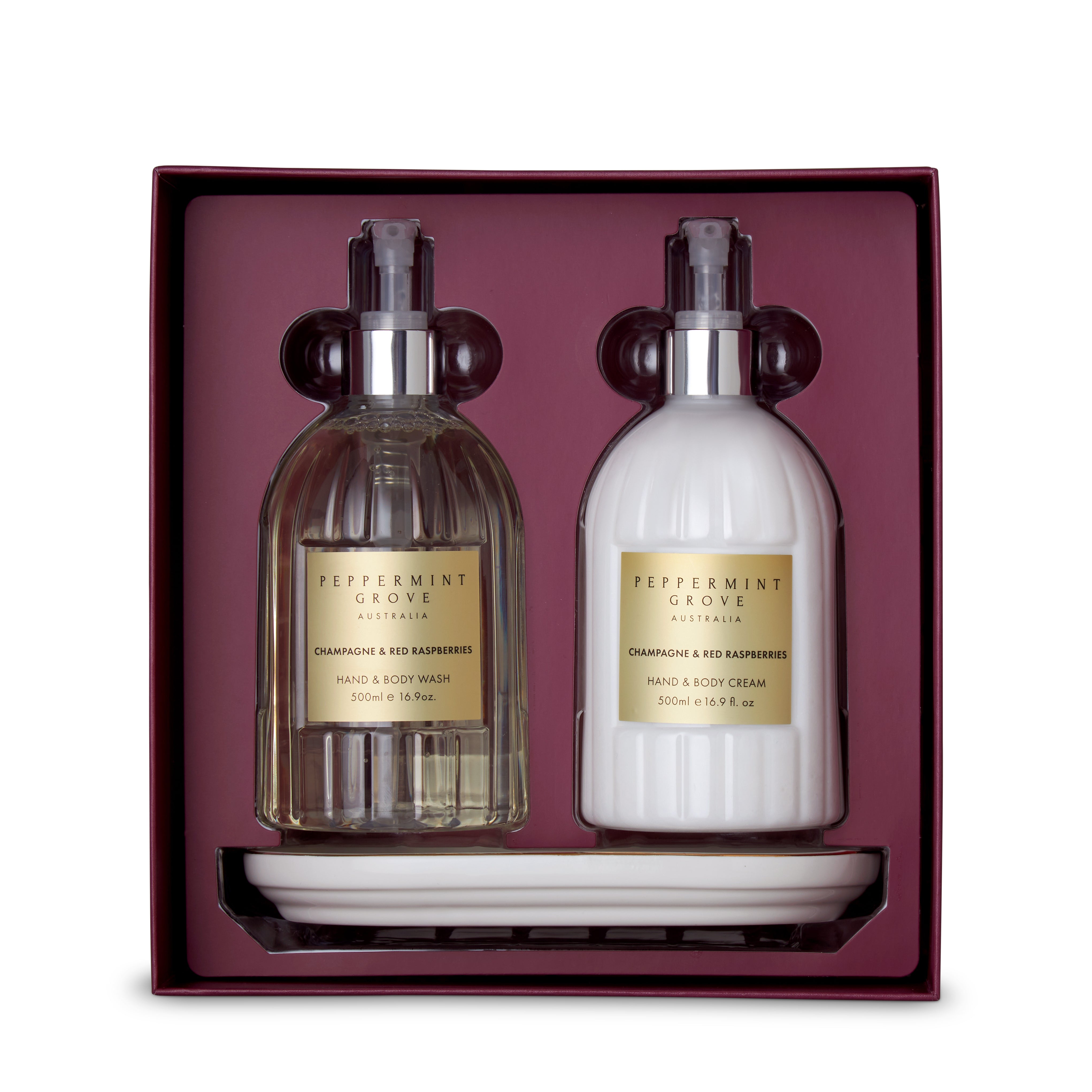 Peppermint Grove Champagne & Red Raspberries Hand Care Gift Set